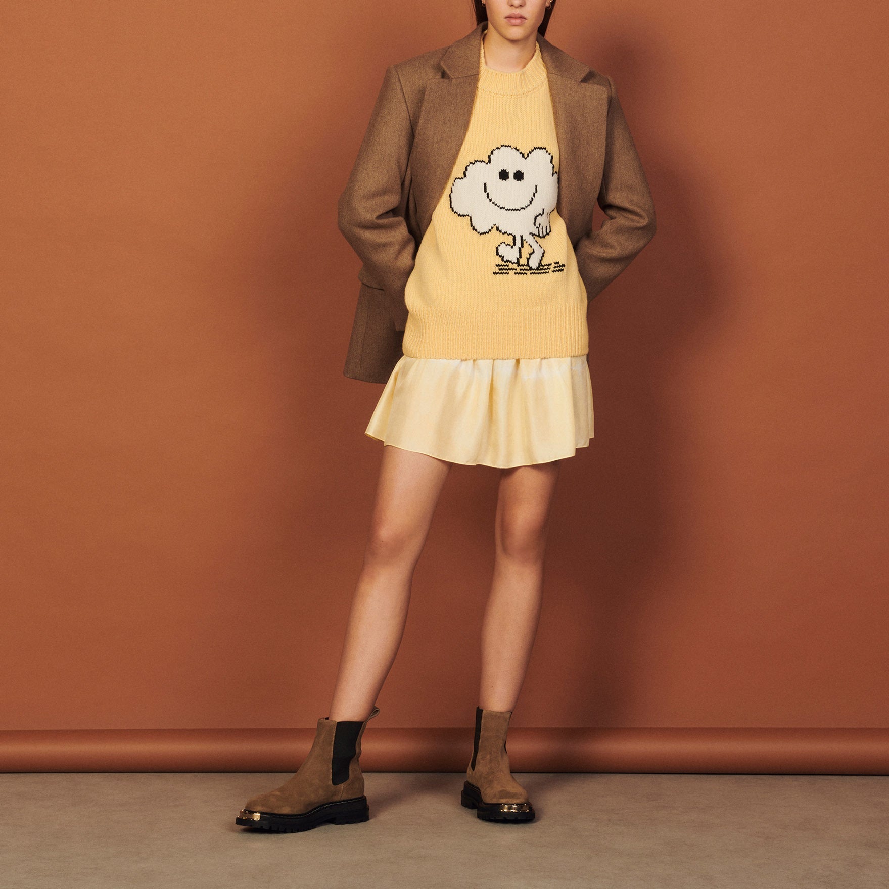 PULL Jaune Pâle Faume - seconde main