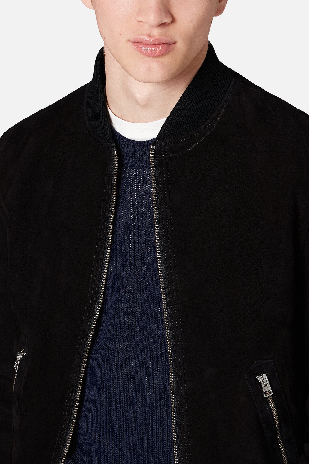 Bomber Zippé Suède Faume - seconde main