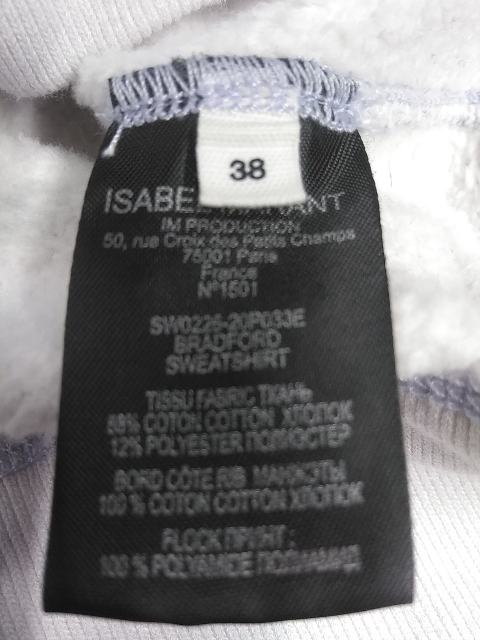 Sweat shirt BRADFORD - 38 Faume - seconde main