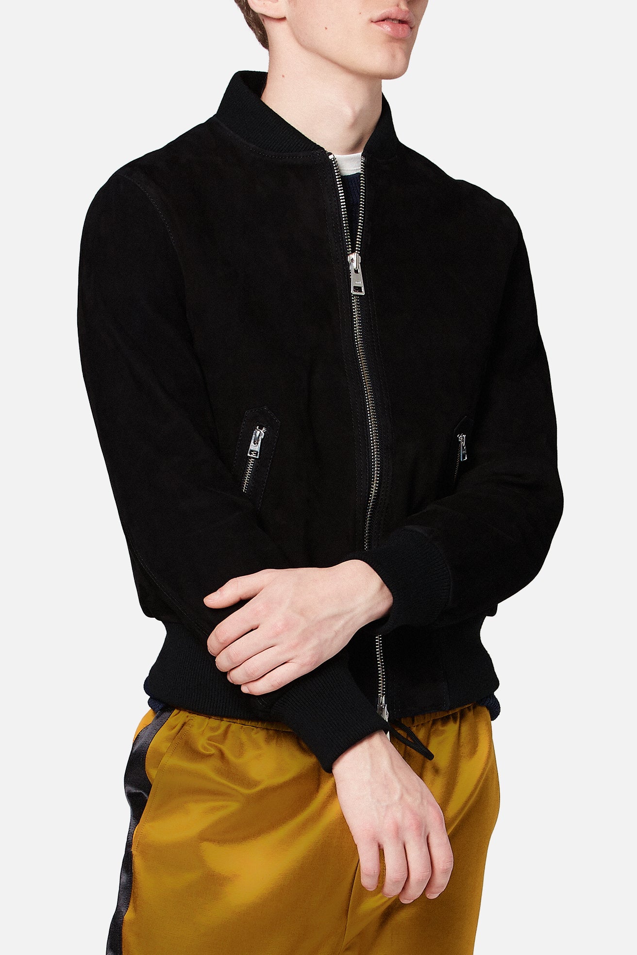 Bomber Zippé Suède Faume - seconde main