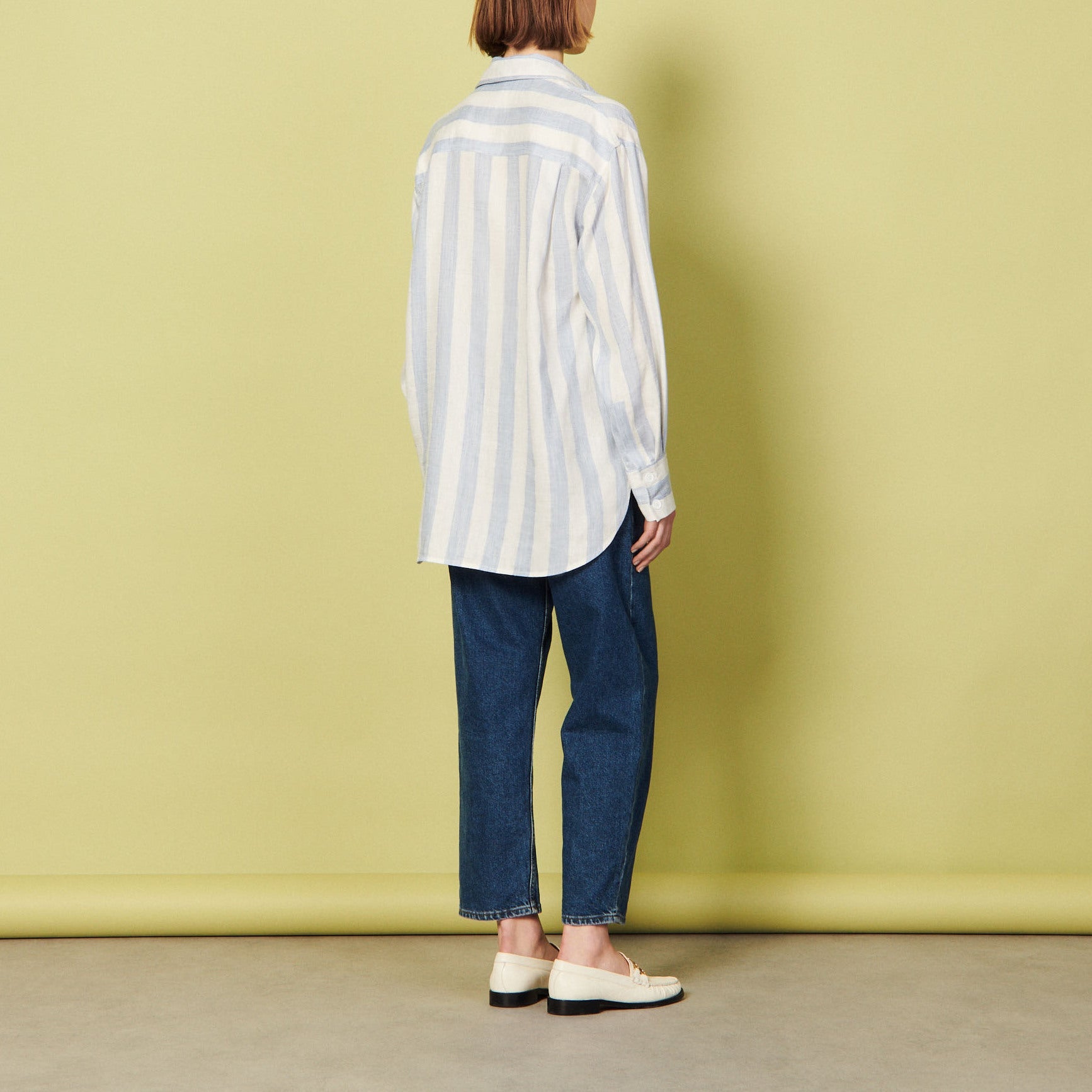 Chemise rayée en lin Faume - seconde main