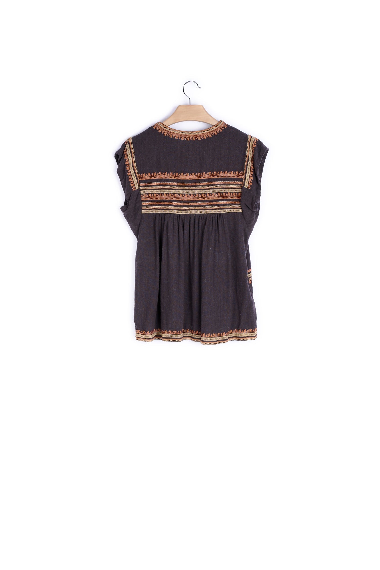 Haut géométrique col rond sans manches - 42 Faume - seconde main