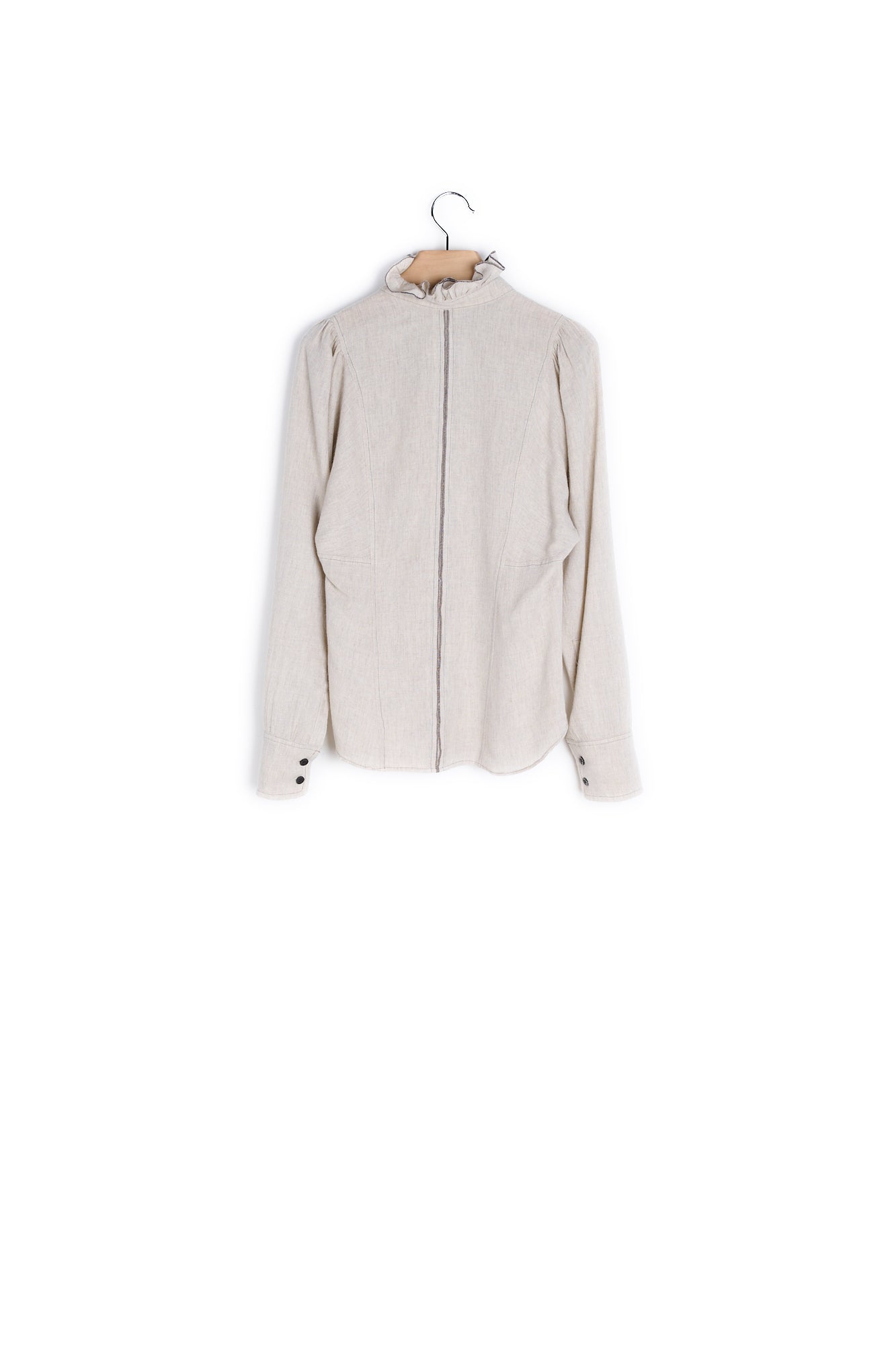 Chemise Col Volanté - 38 Faume - seconde main