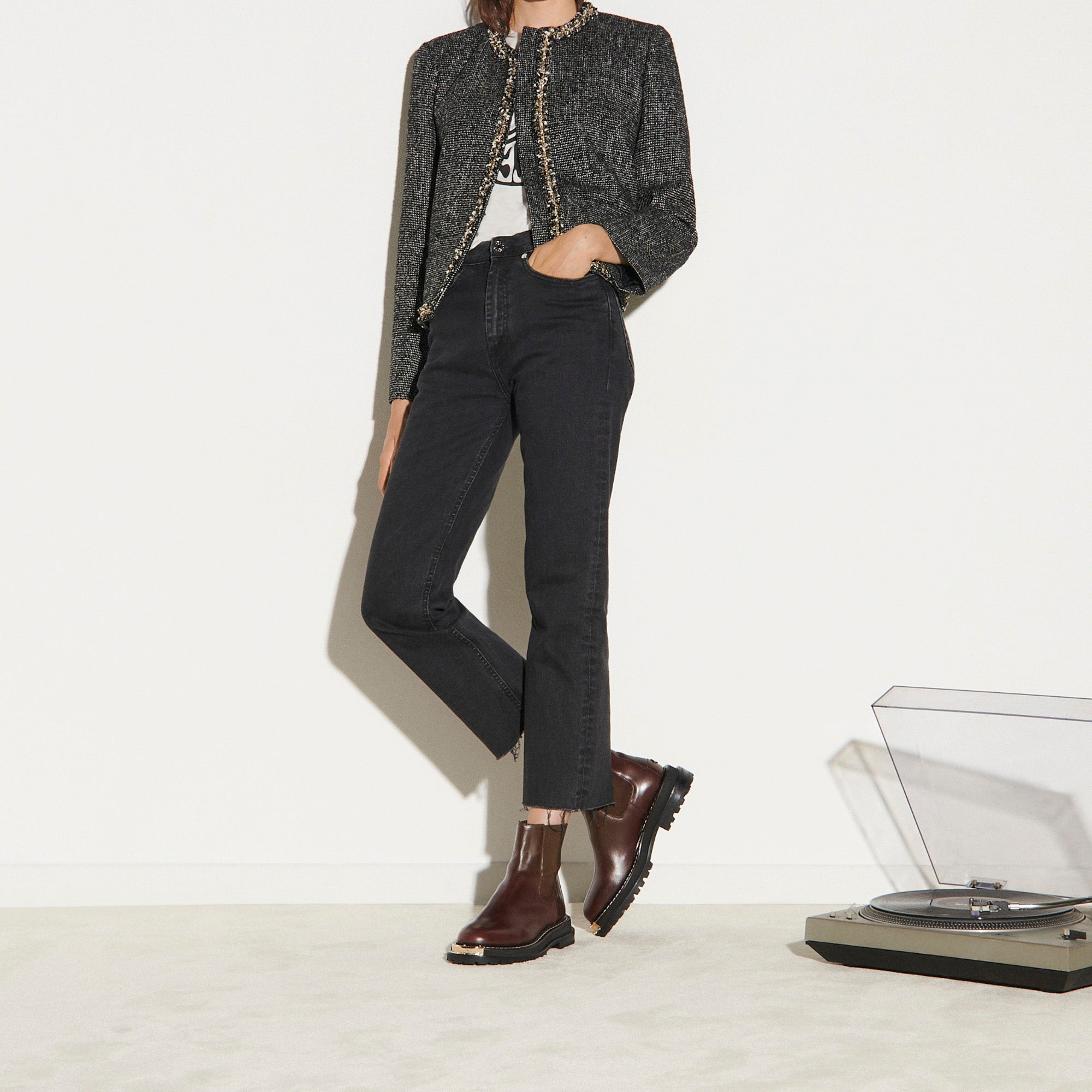 Veste courte en tweed Faume - seconde main