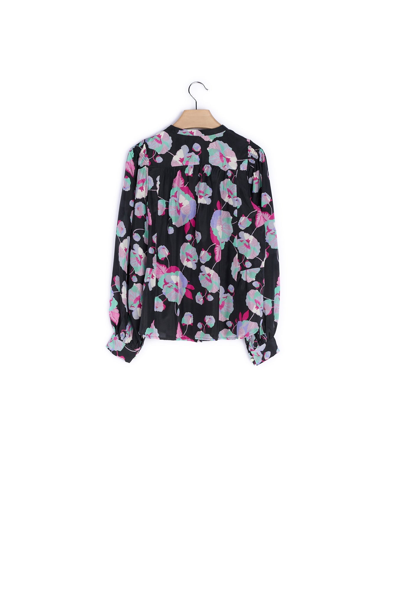 Chemise boutonnée col rond manches longues - 36 Faume - seconde main