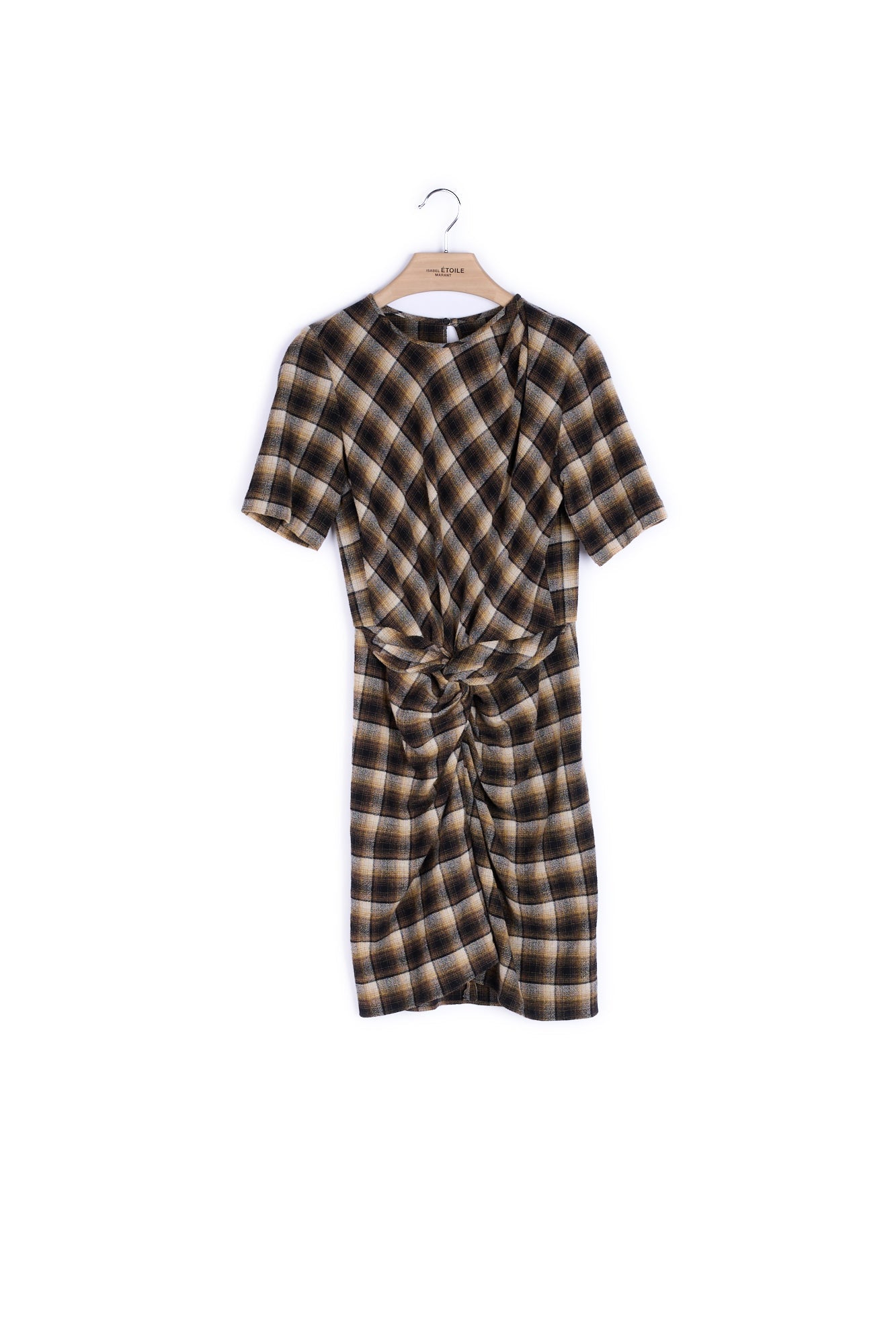 Robe courte effet nœud manches courtes - 34 Faume - seconde main