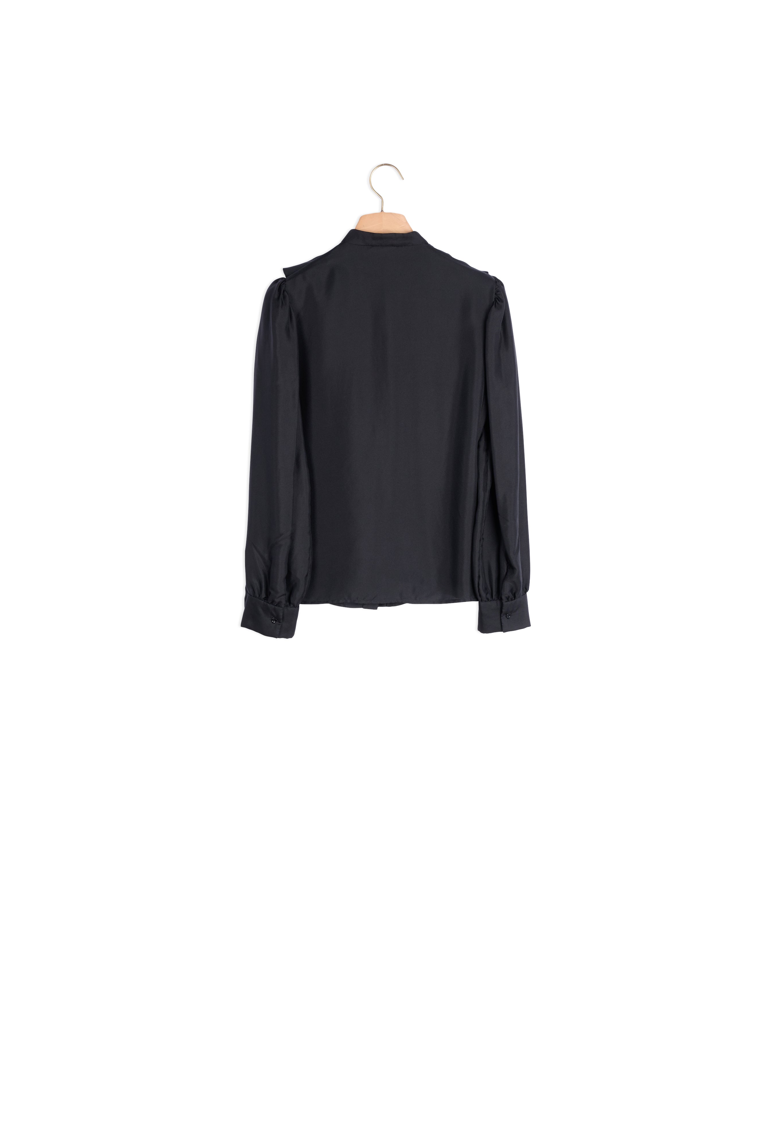 Chemise en soie à col jabot Faume - seconde main