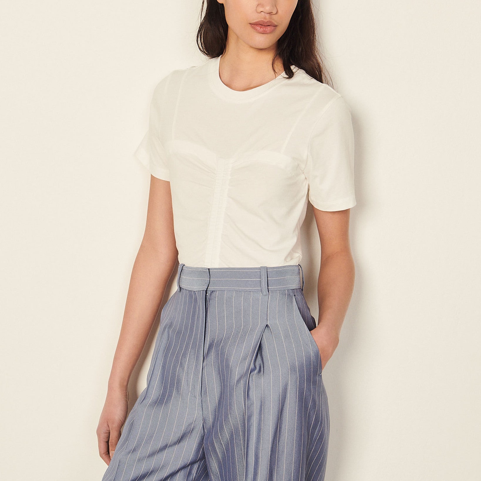 T-shirt façon corset Faume - seconde main