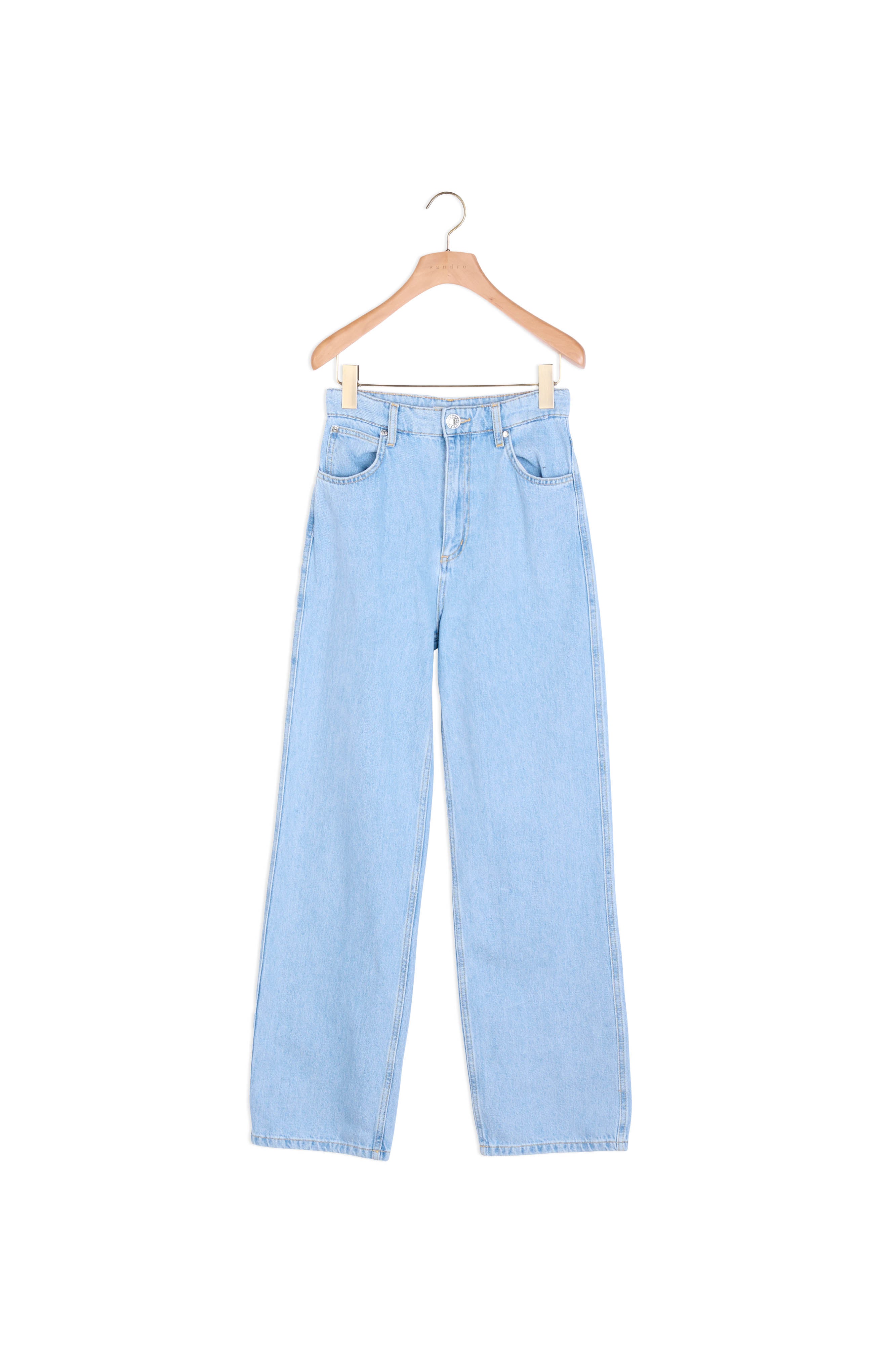 Jean large droit 5 poches délavé Faume - seconde main