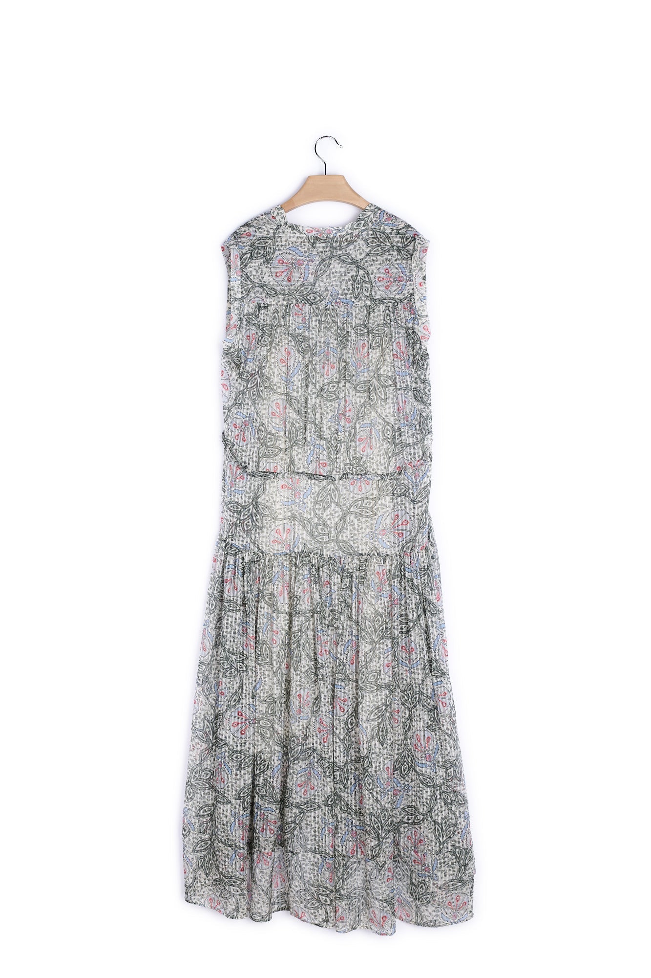 Robe longue col en V sans manches - 36 Faume - seconde main