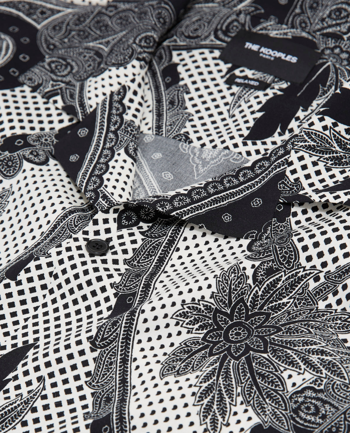 Chemise col requin noire Faume - seconde main