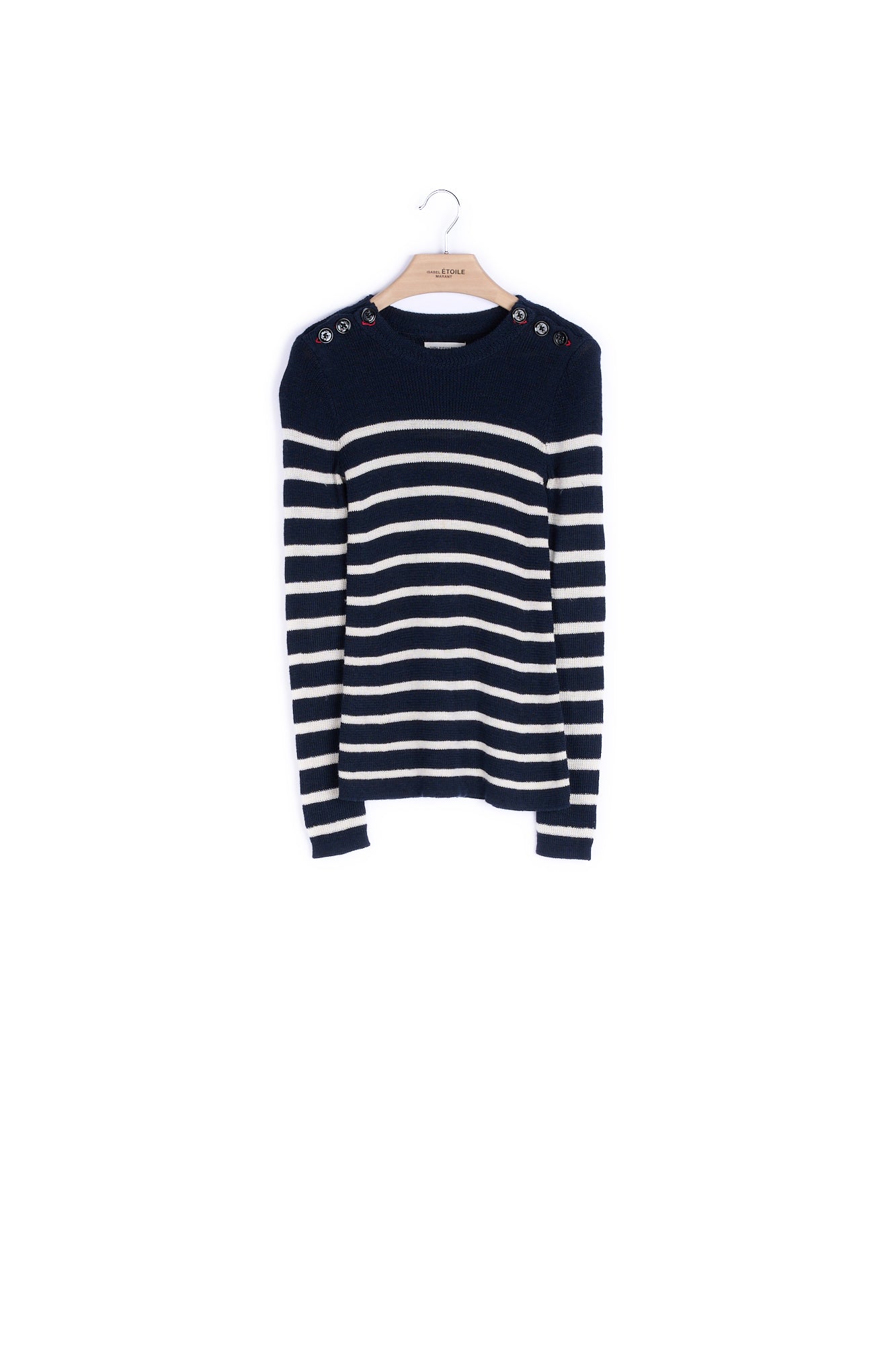 Pull Marin coton et lin manches longues - 36 Faume - seconde main