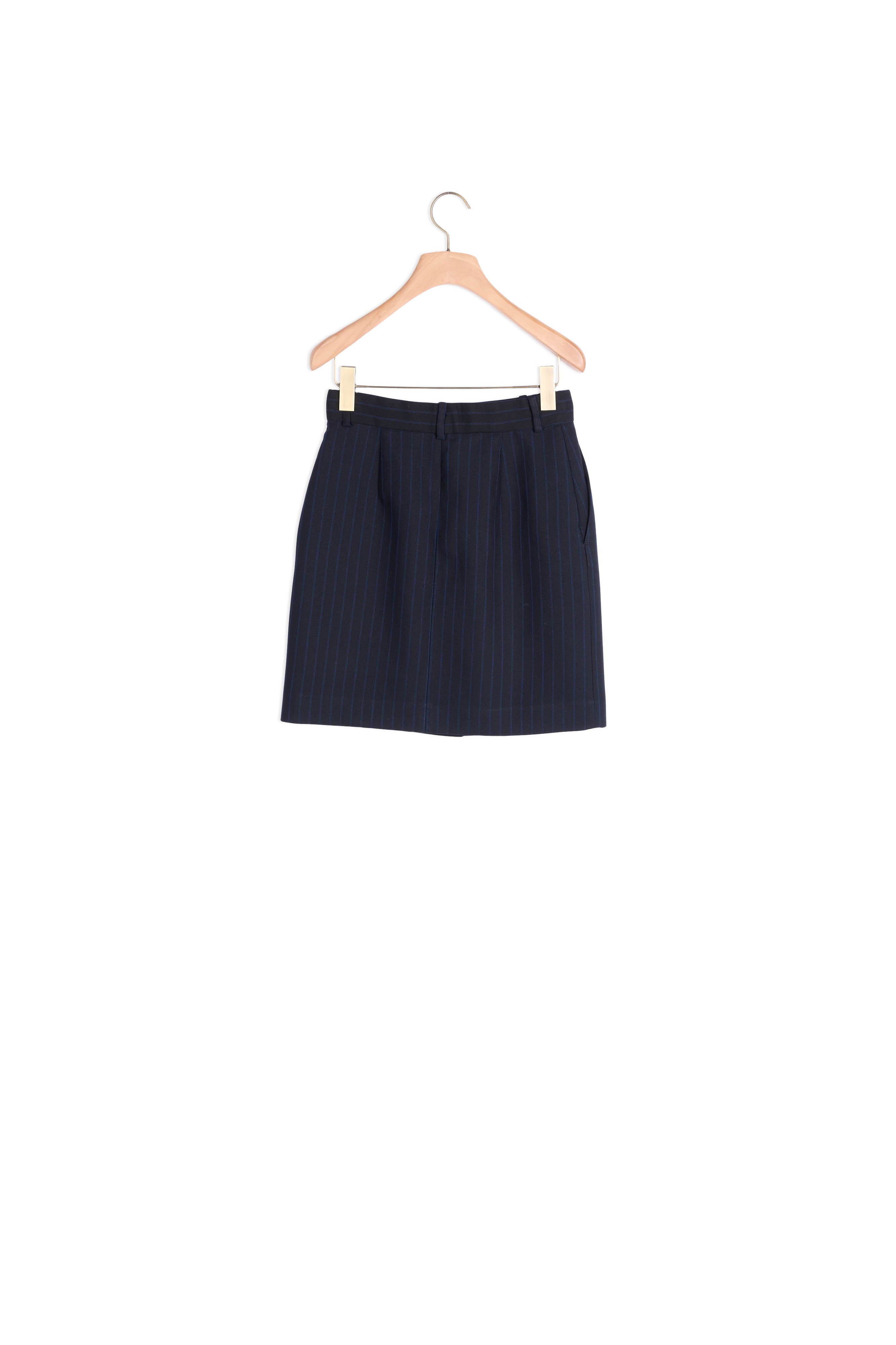 Jupe courte de tailleur à fines rayures Faume - seconde main