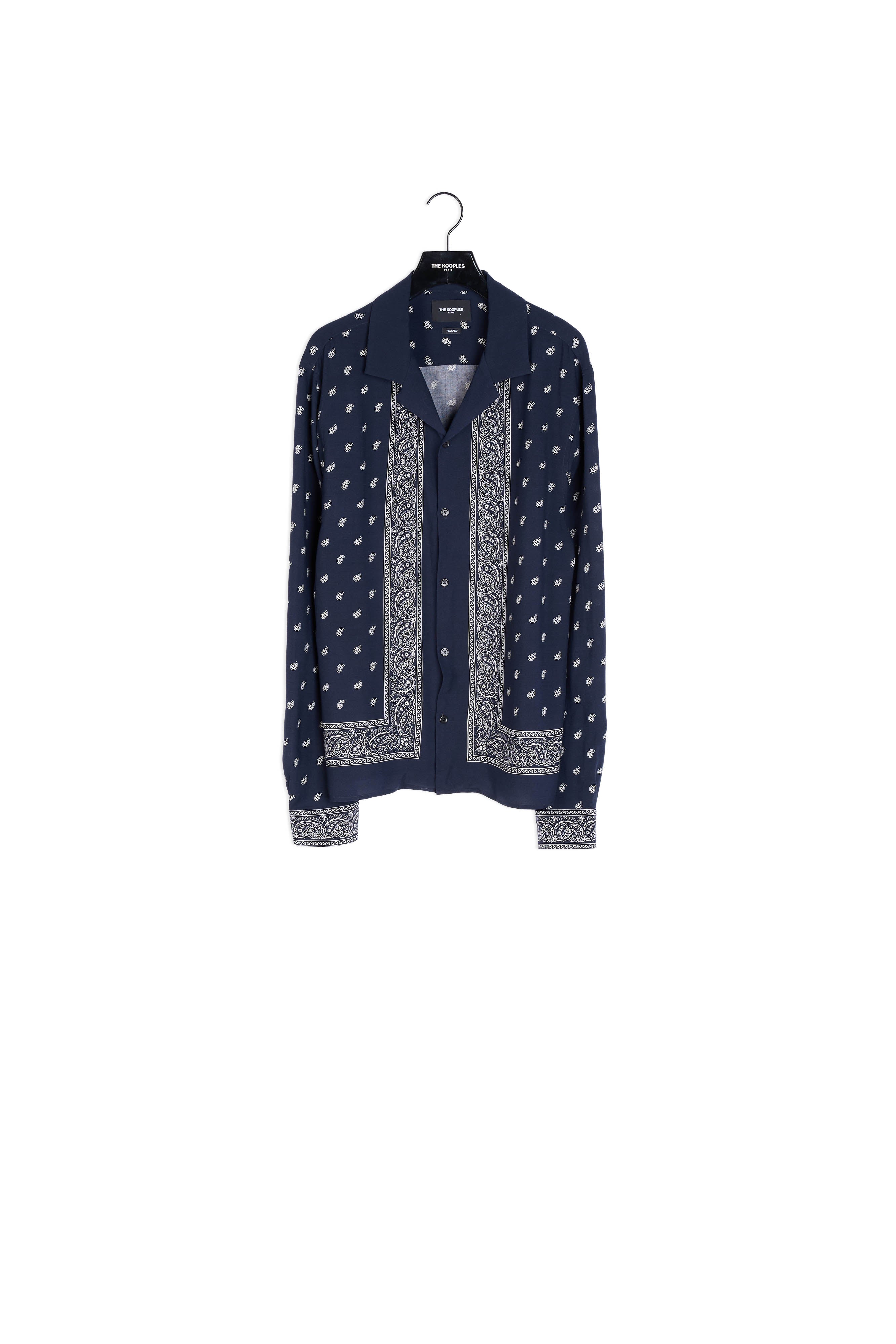 Chemise marine imprimé bandana Faume - seconde main