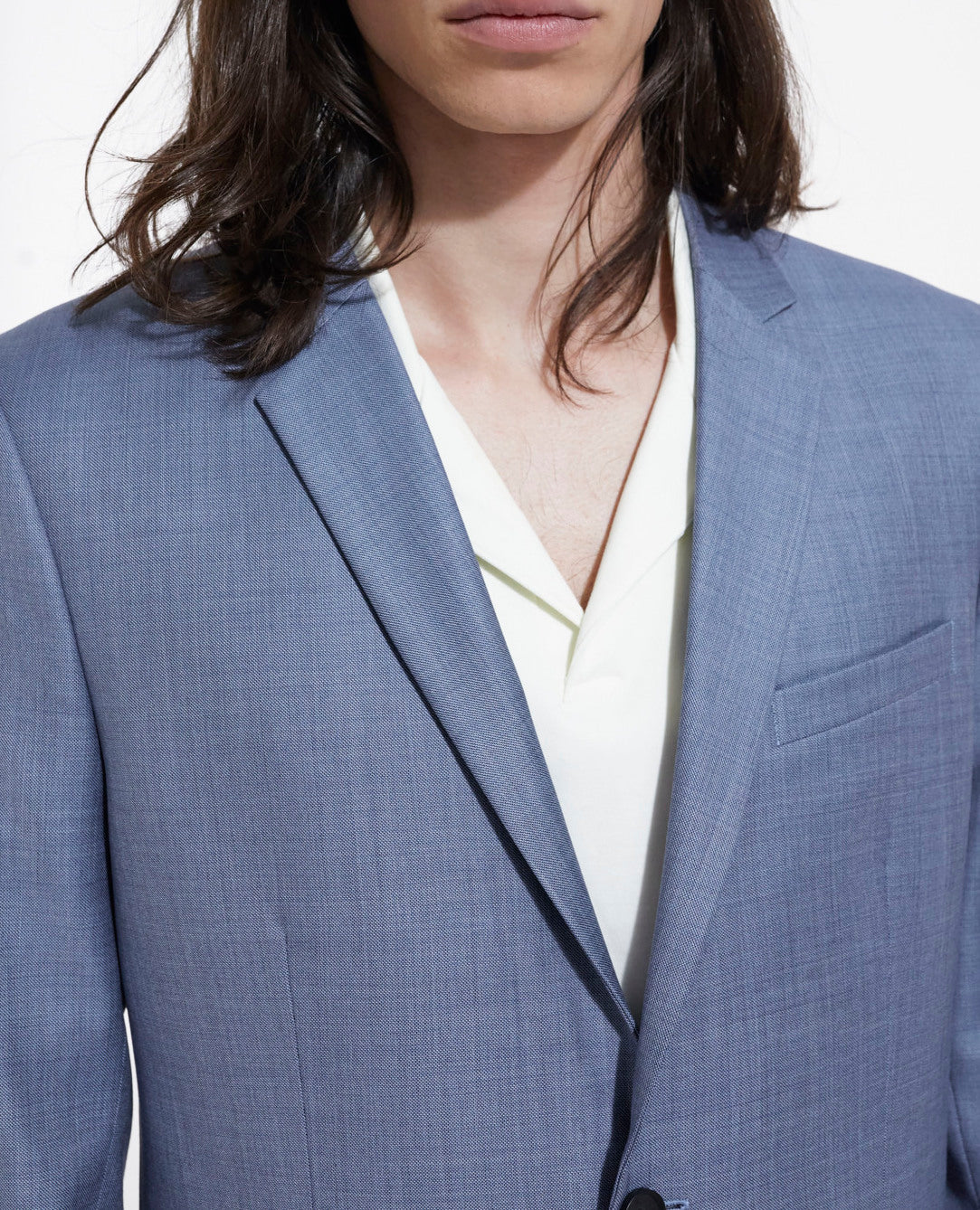 Veste habillée bleu ciel trois poches Faume - seconde main