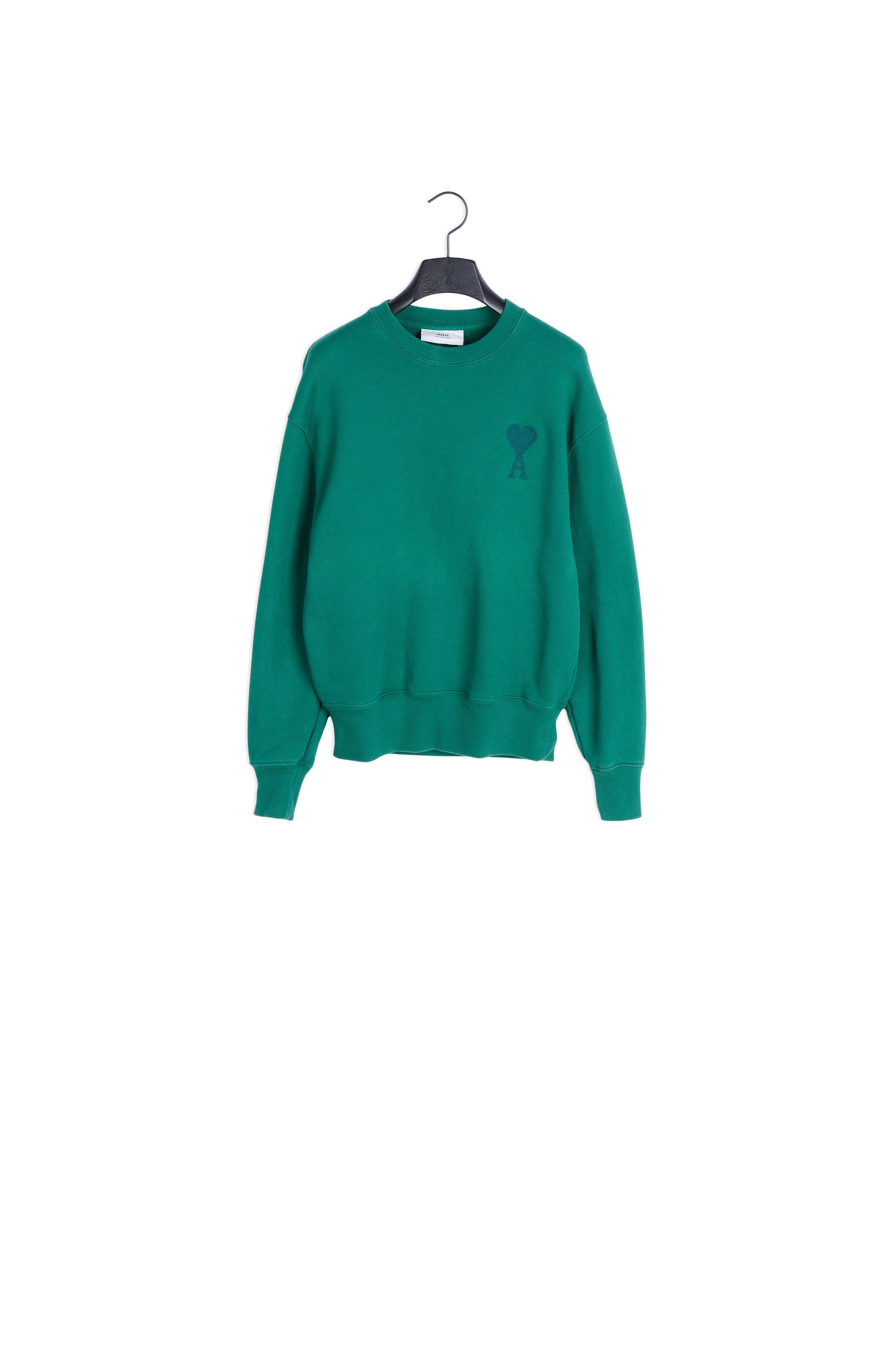 Sweatshirt Broderie Ami De Coeur Ton Sur Ton Faume - seconde main