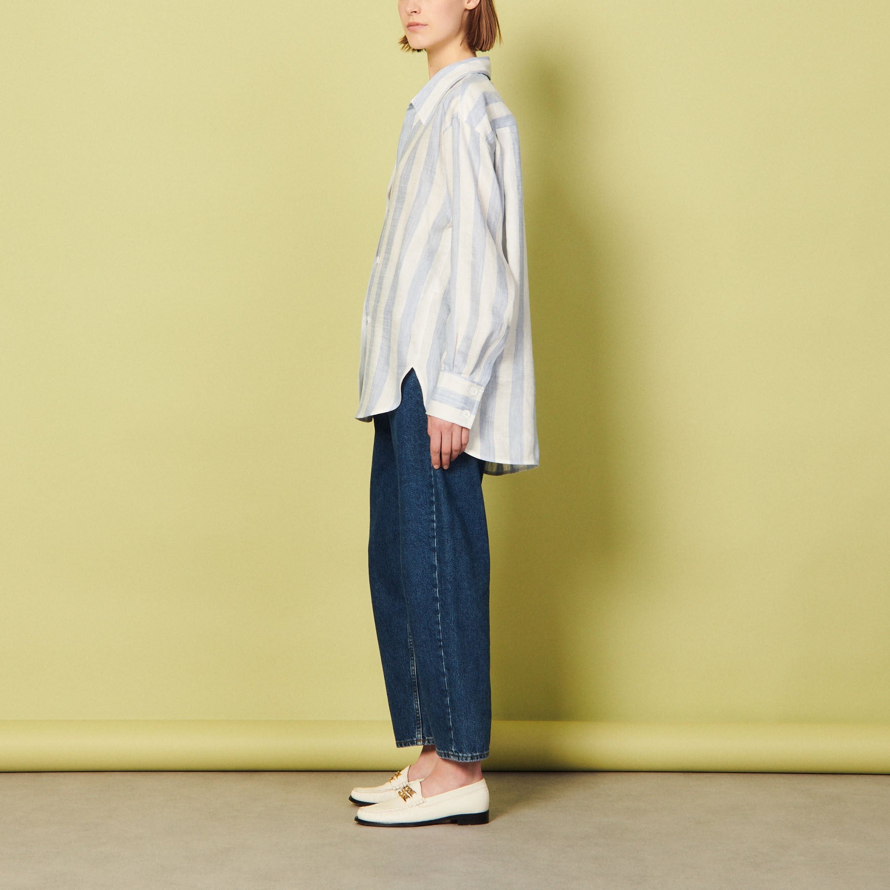 Chemise rayée en lin Faume - seconde main