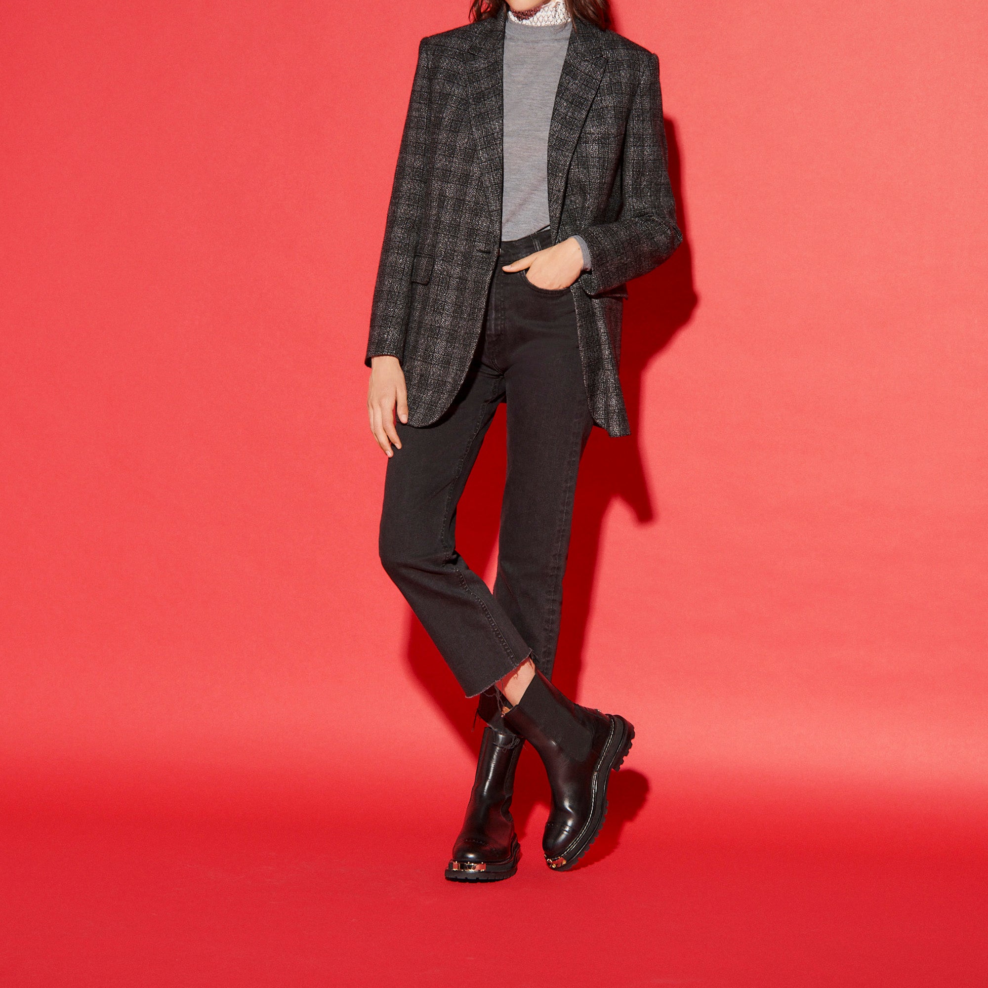 Veste tailleur à carreaux Faume - seconde main