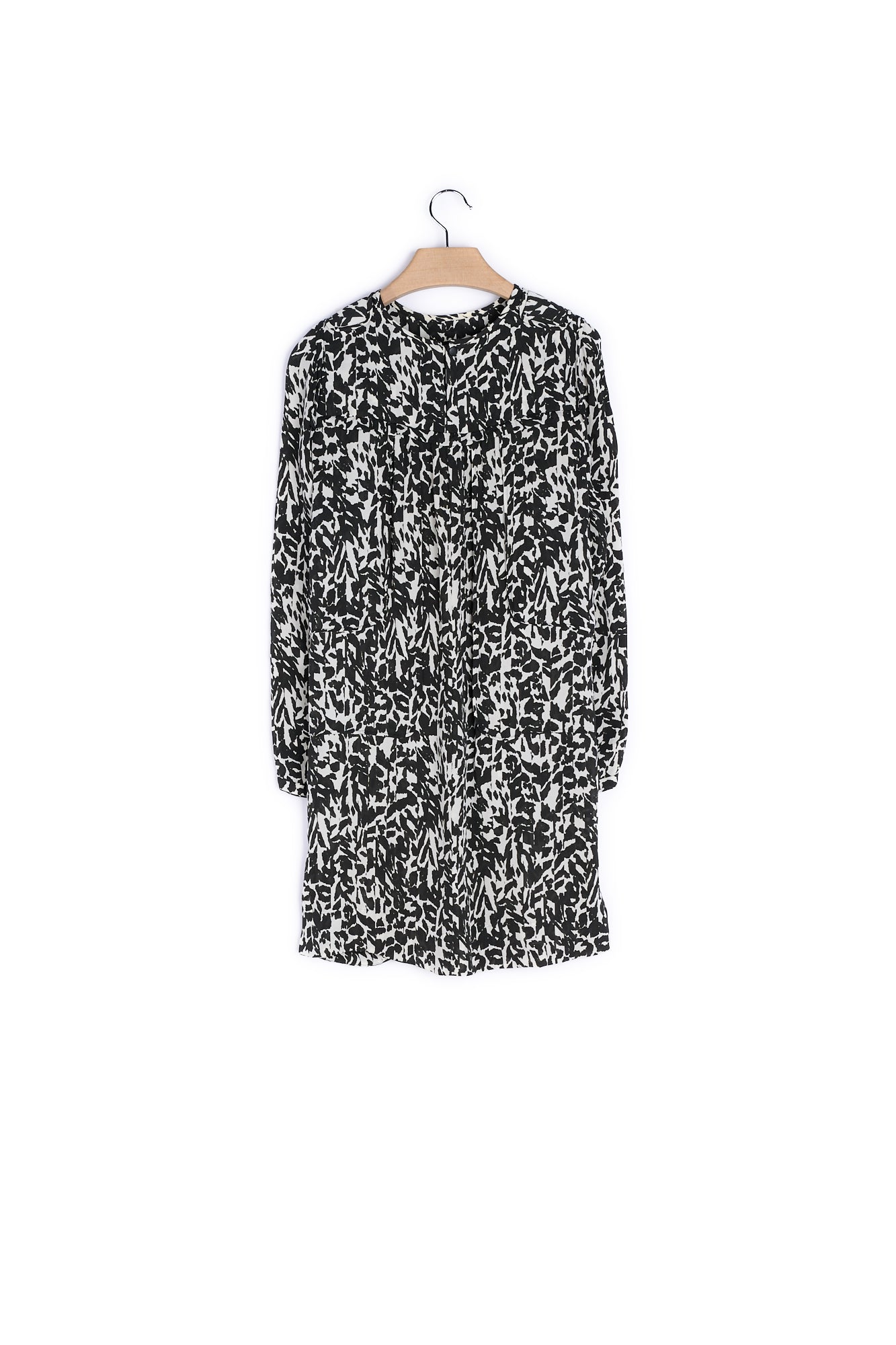 Robe courte col rond manches longues - 40 Faume - seconde main