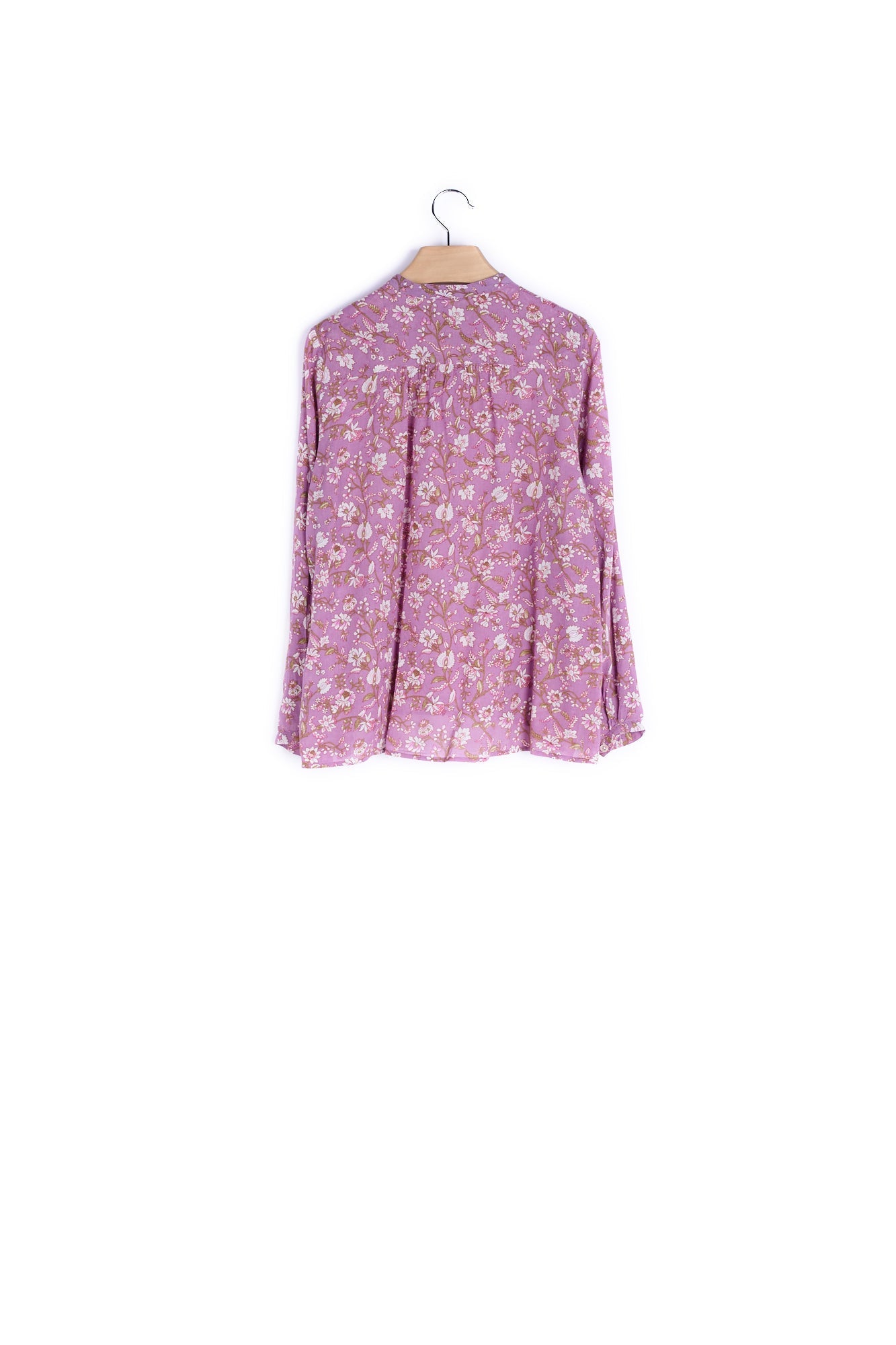 Blouse Ample Coton Imprimé - 40 Faume - seconde main