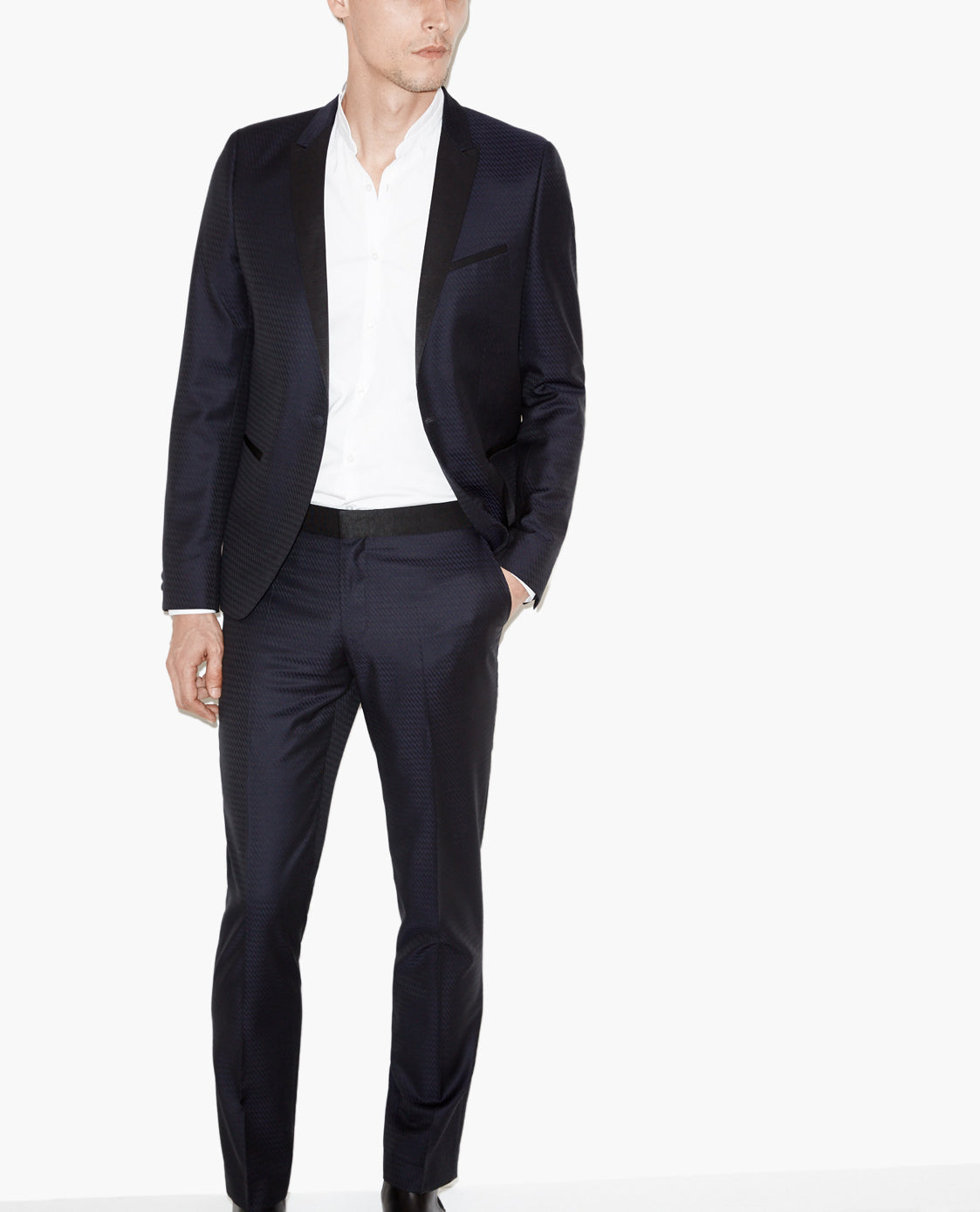Pantalon droit bleu Faume - seconde main