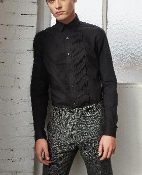 Chemise Noire en Coton Faume - seconde main