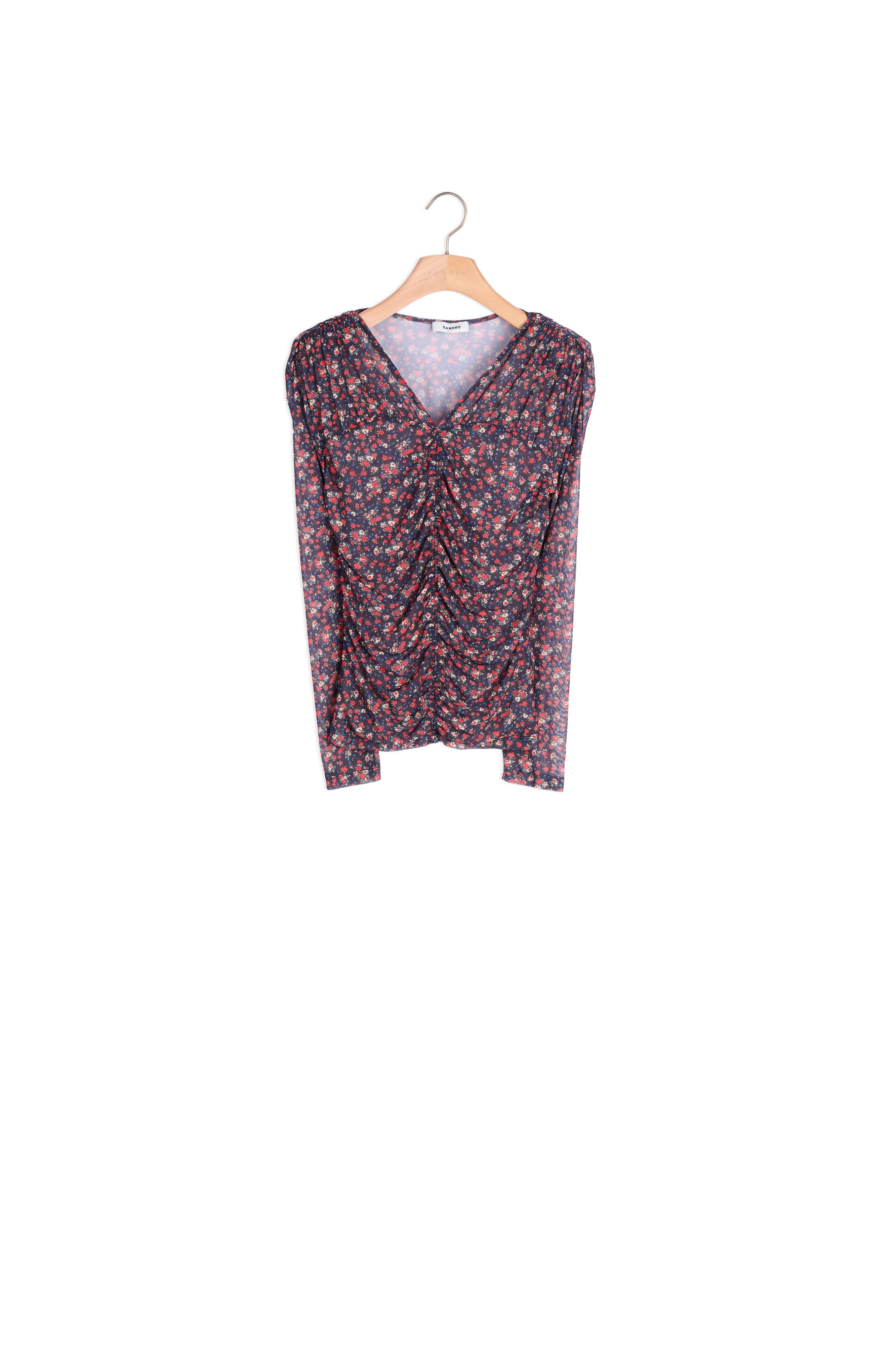 Top en tulle à imprimé fleuri Faume - seconde main