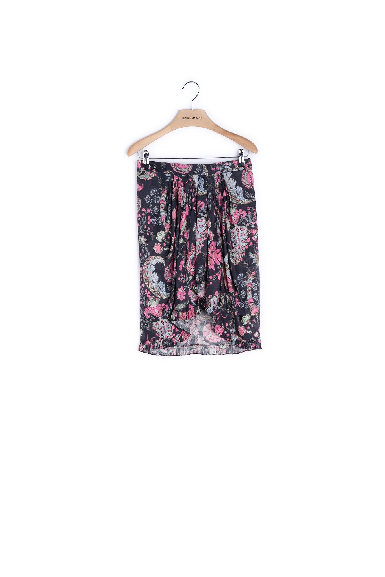 Jupe Courte Asymétrique Soie - 36 Faume - seconde main