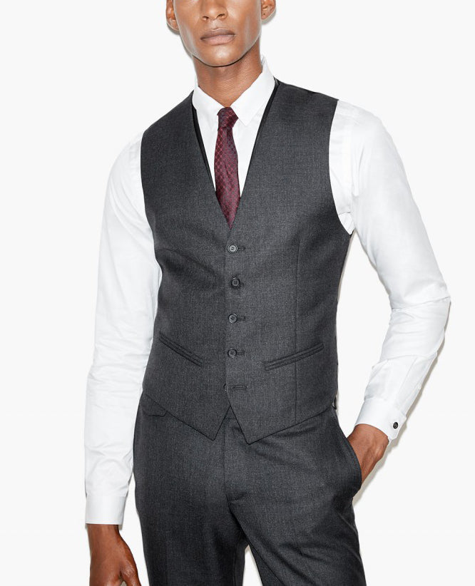 Gilet empiècement cuir Faume - seconde main