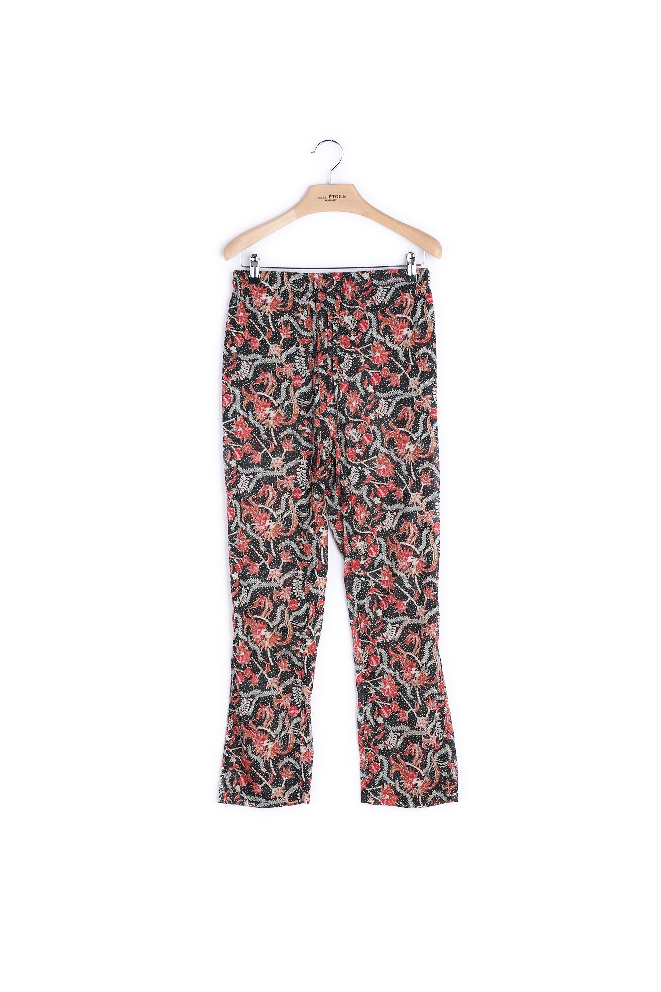 Pantalon droit imprimé - 34 Faume - seconde main