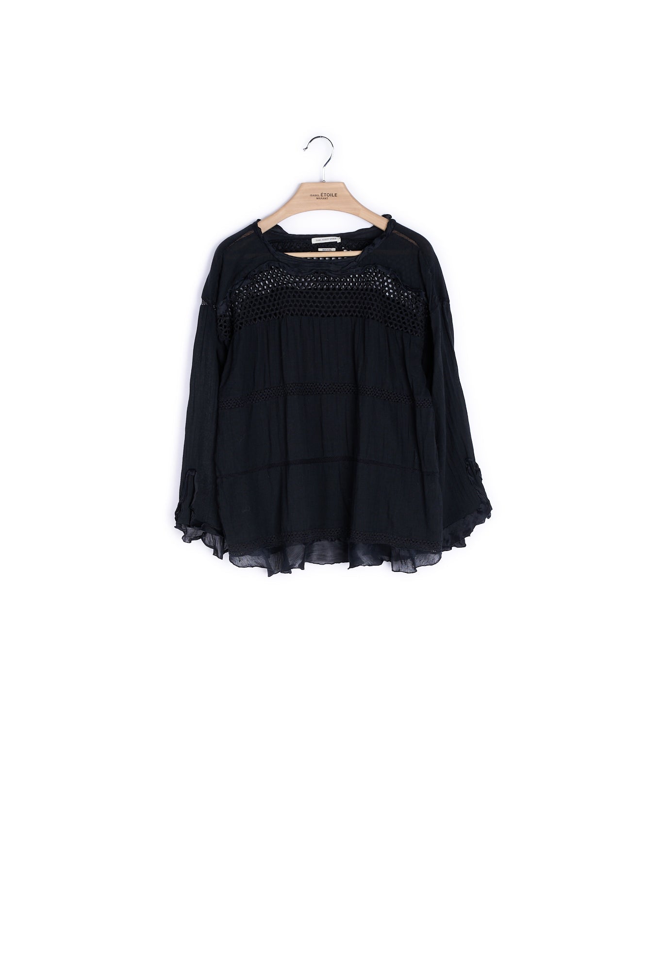 Haut effet maille filet manches longues - 40 Faume - seconde main