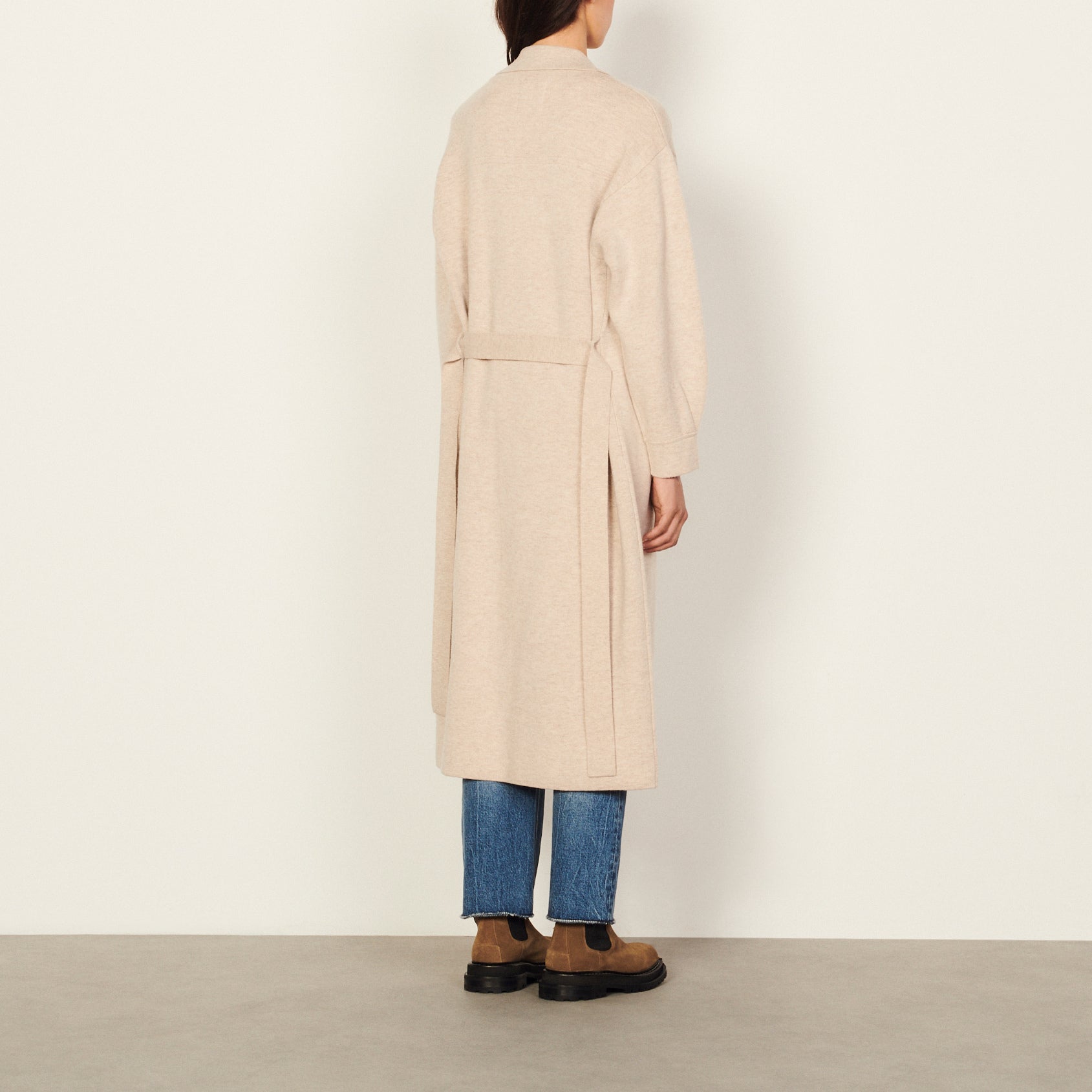 Cardi-coat long en laine Faume - seconde main