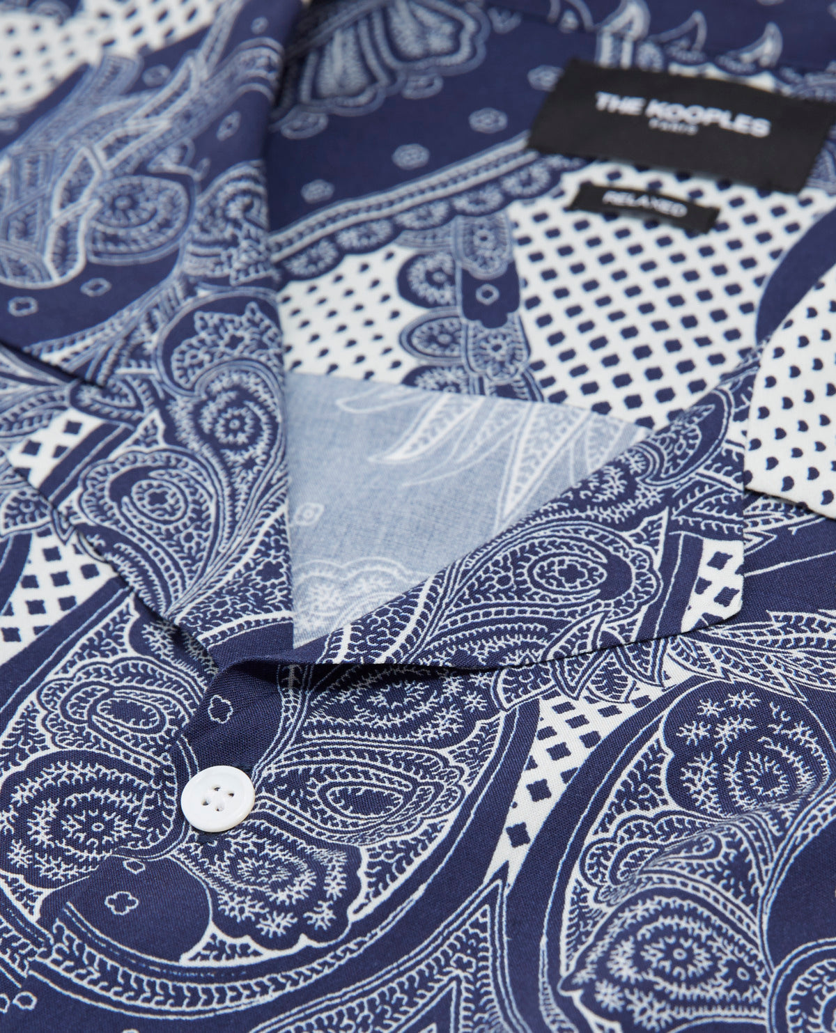 Chemise col requin bleue Faume - seconde main