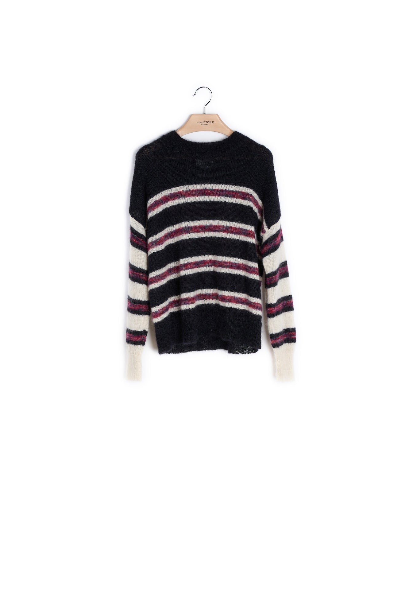 Pull Rayé mohair manches longues - 34 Faume - seconde main