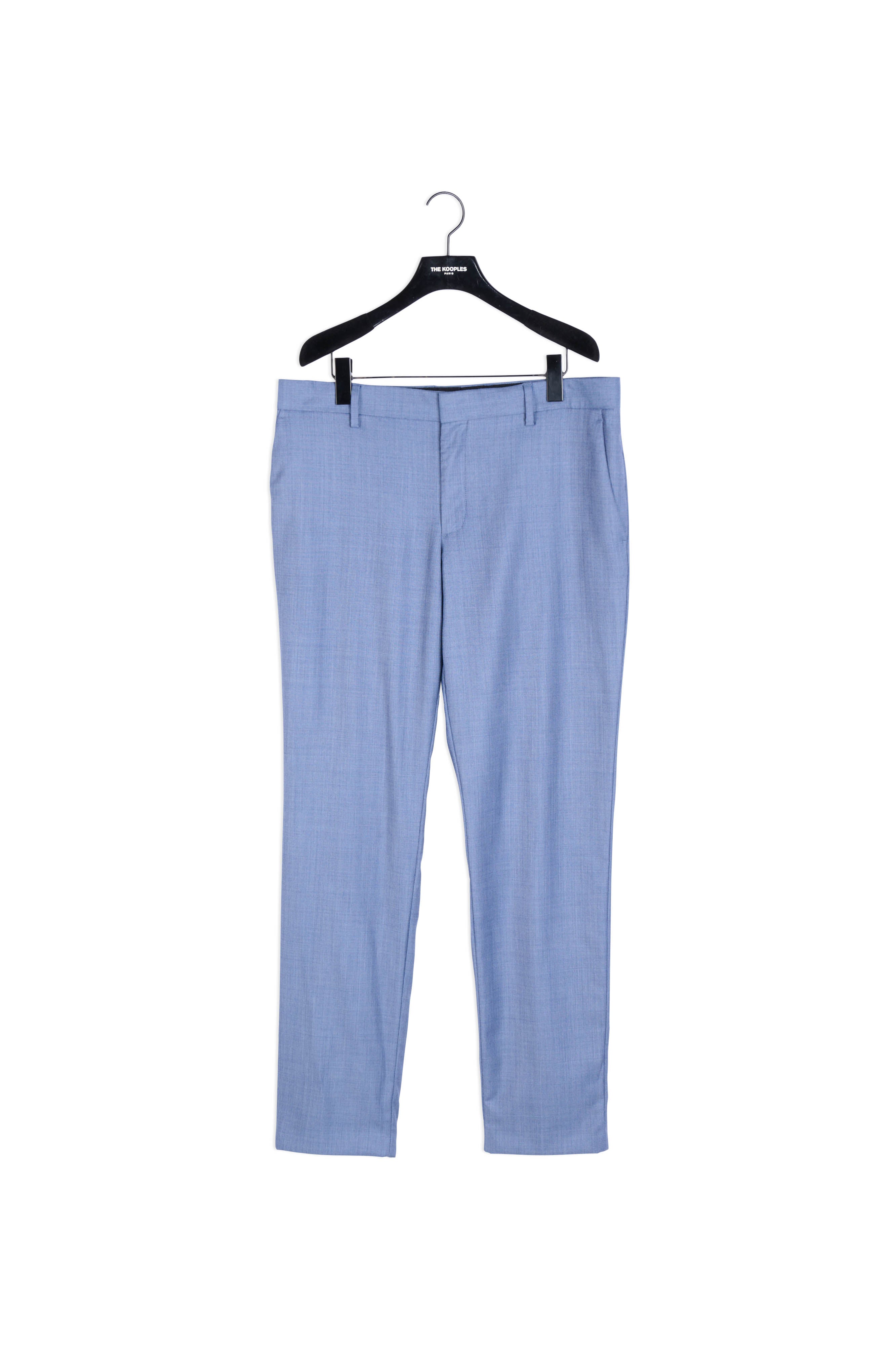 Pantalon costume laine bleu clair ajusté Faume - seconde main
