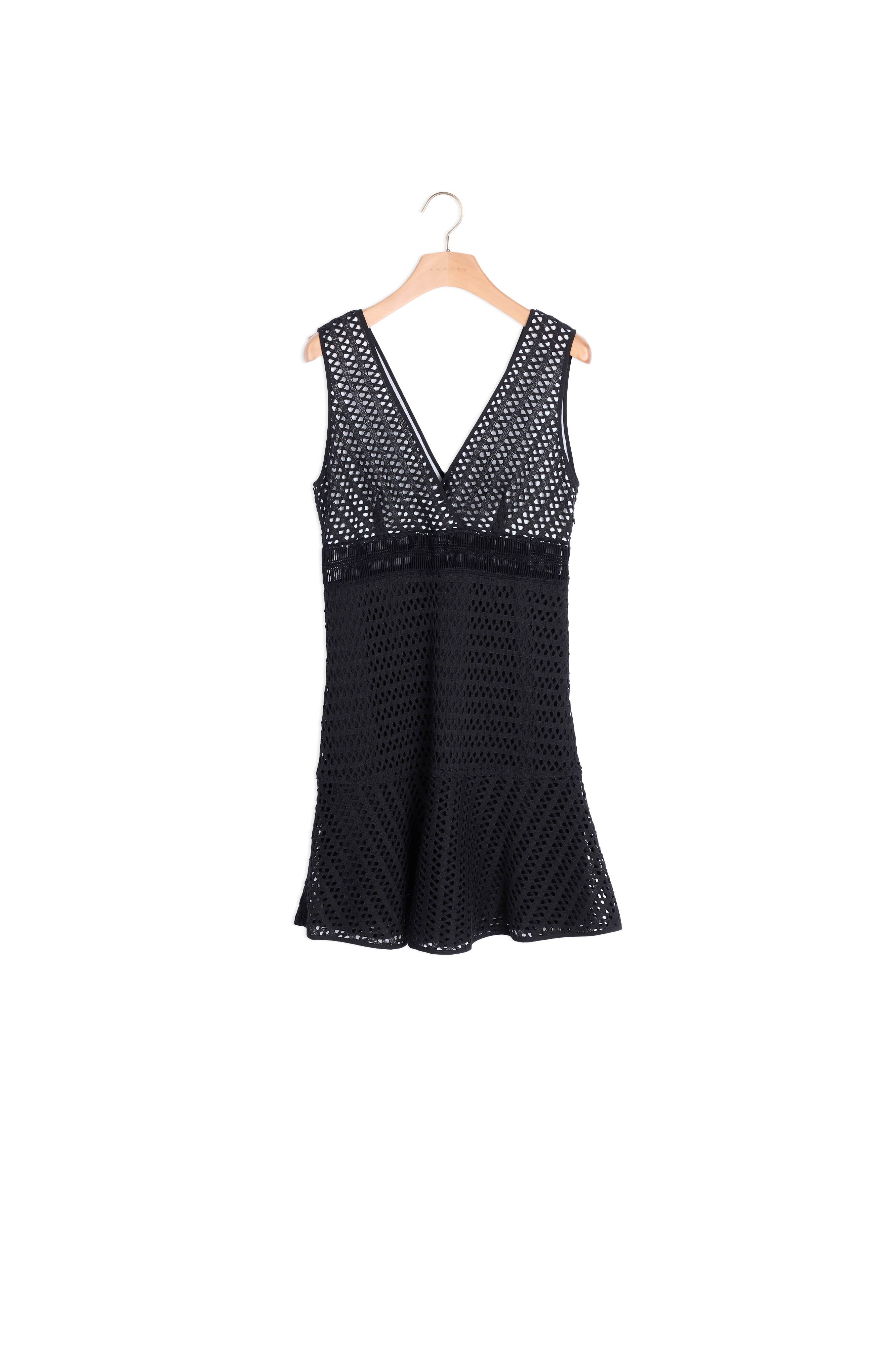 Robe dentelle et col V-taille soulignée Faume - seconde main