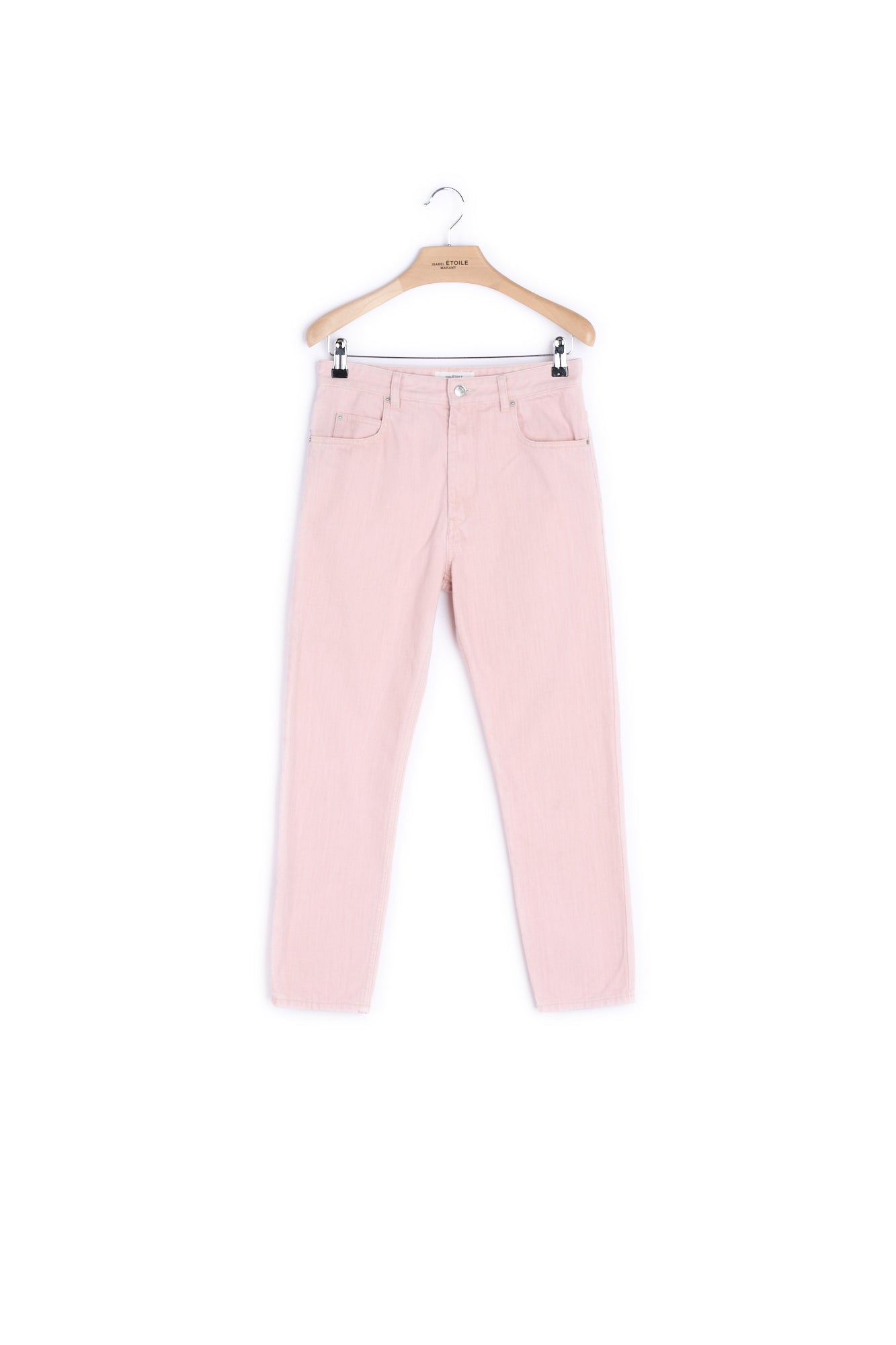Pantalon girlfriend en coton - 34 Faume - seconde main