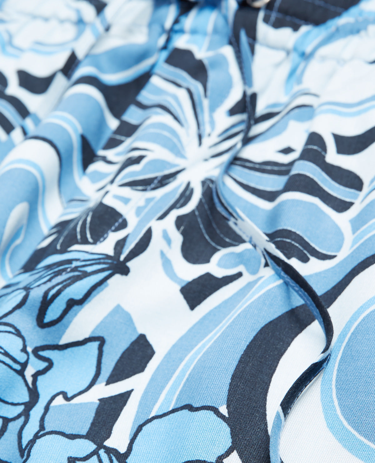 Short bleu imprimé psychédélique fluide Faume - seconde main