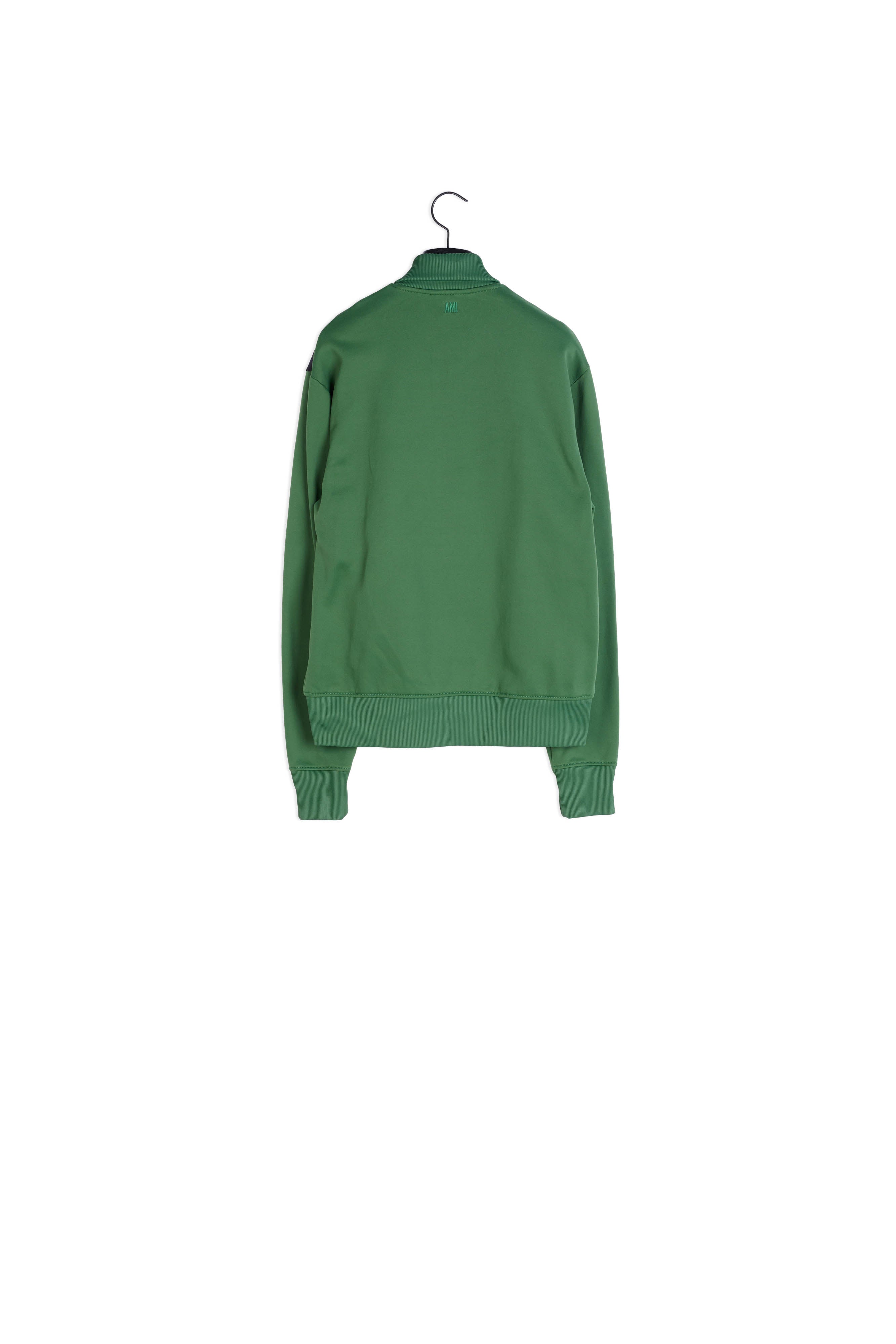 Sweatshirt Zippe Col Montant Patch “Ami Paris” Sur La Poitrine Faume - seconde main