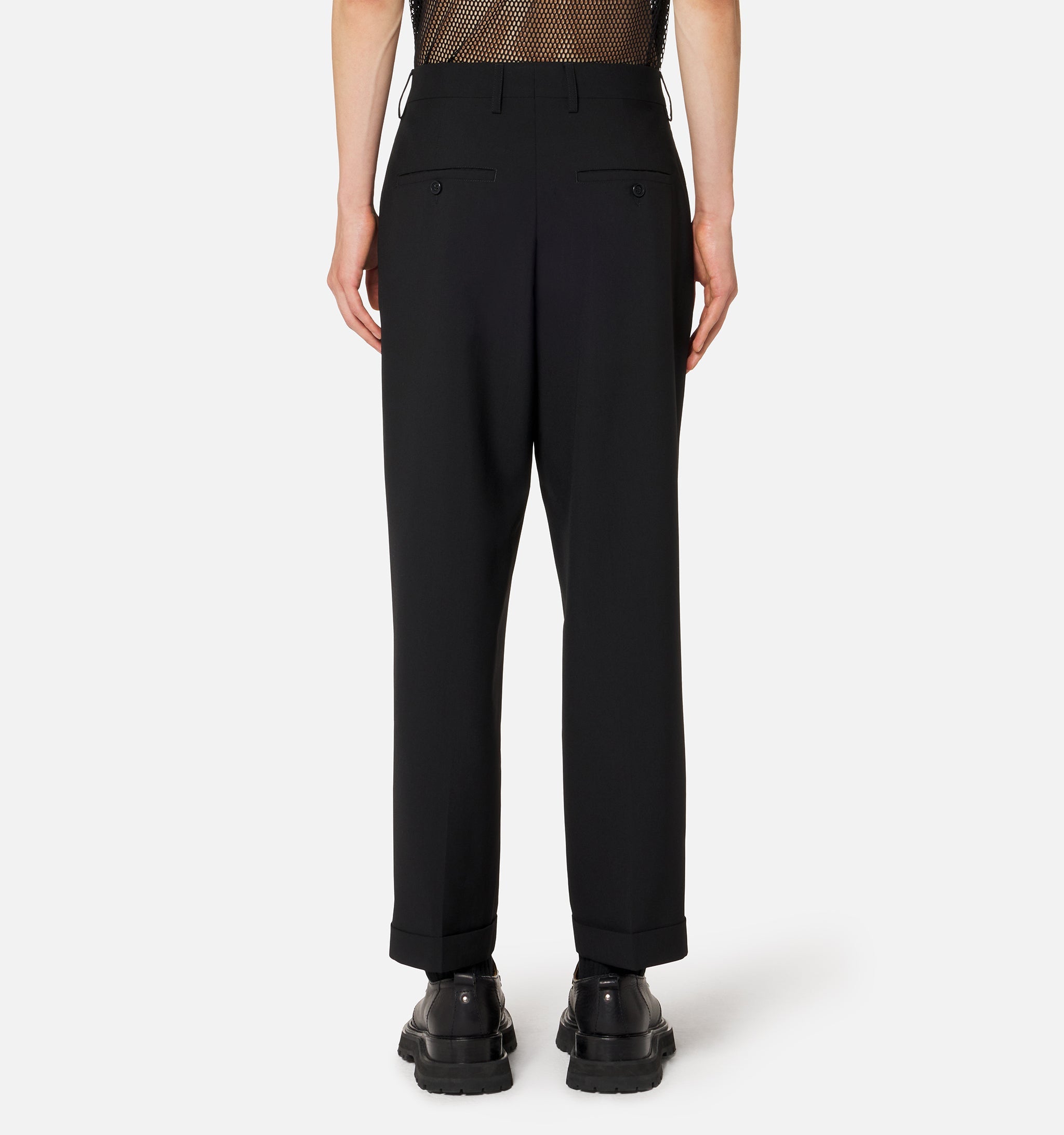 Pantalon Carotte À Revers Et Pinces Faume - seconde main