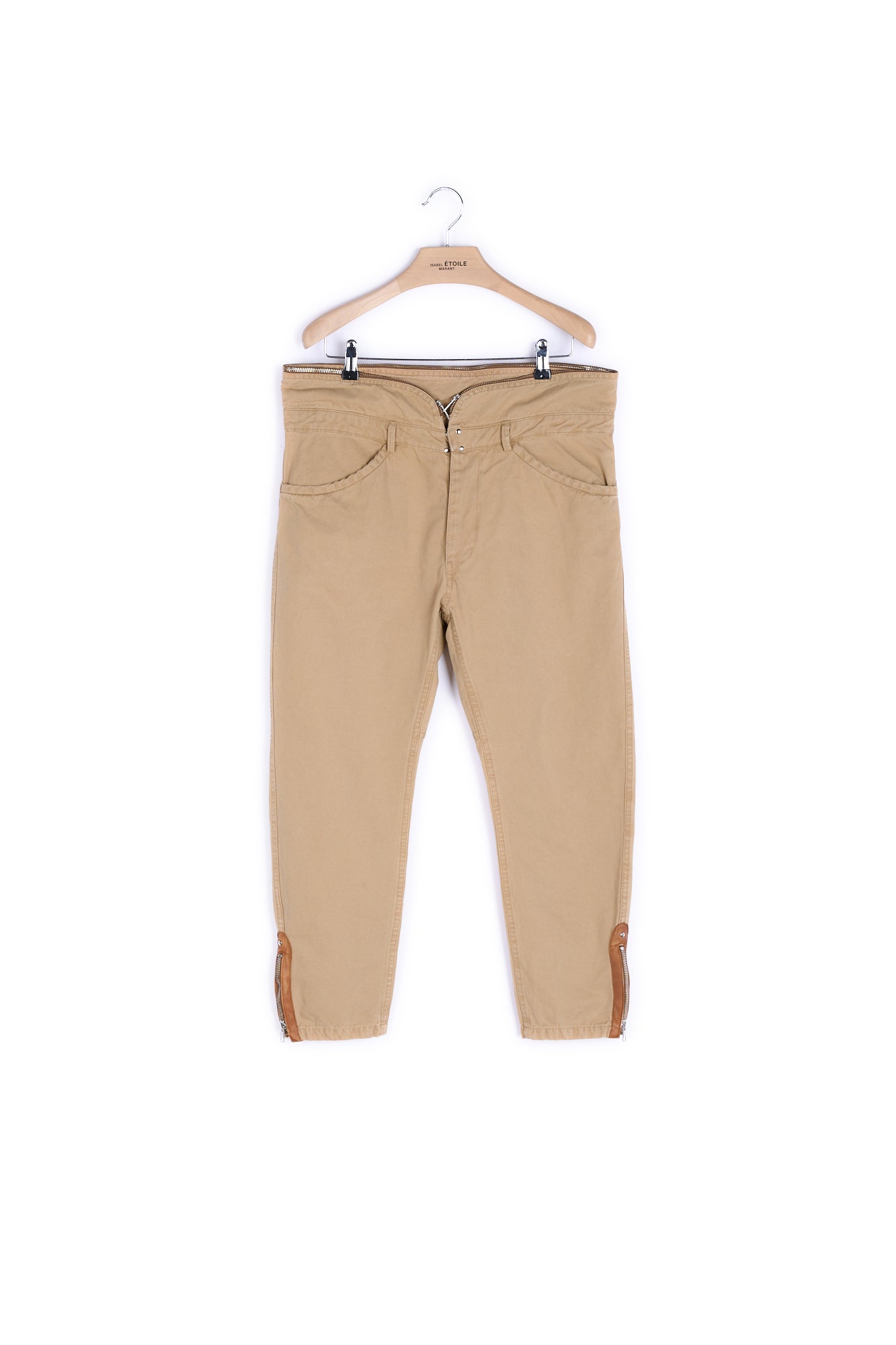 Pantalon court en coton et lin - 38 Faume - seconde main
