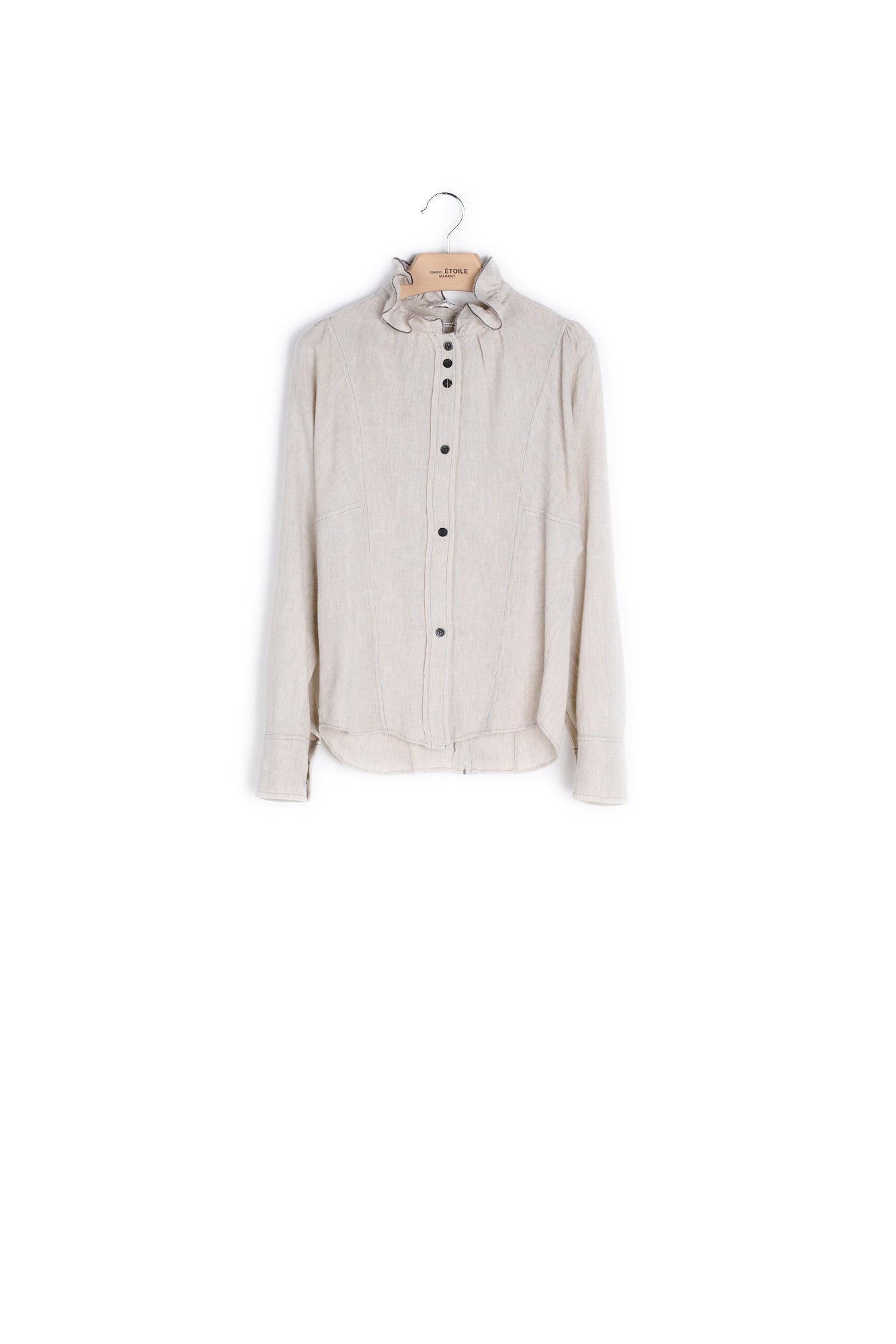 Chemise Col Volanté - 38 Faume - seconde main