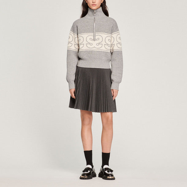 Pull à jacquard double S Faume - seconde main