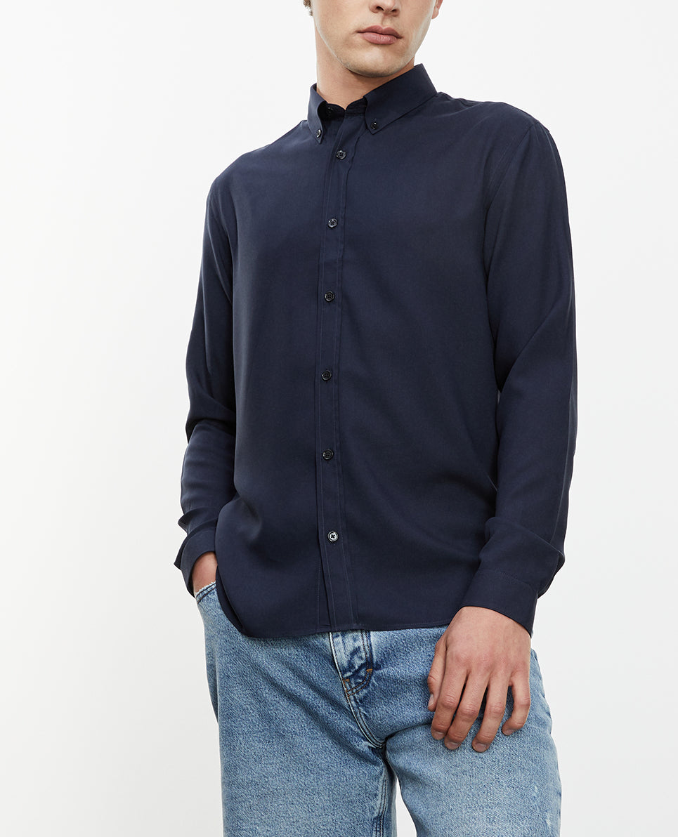 Chemise bleu marine Faume - seconde main