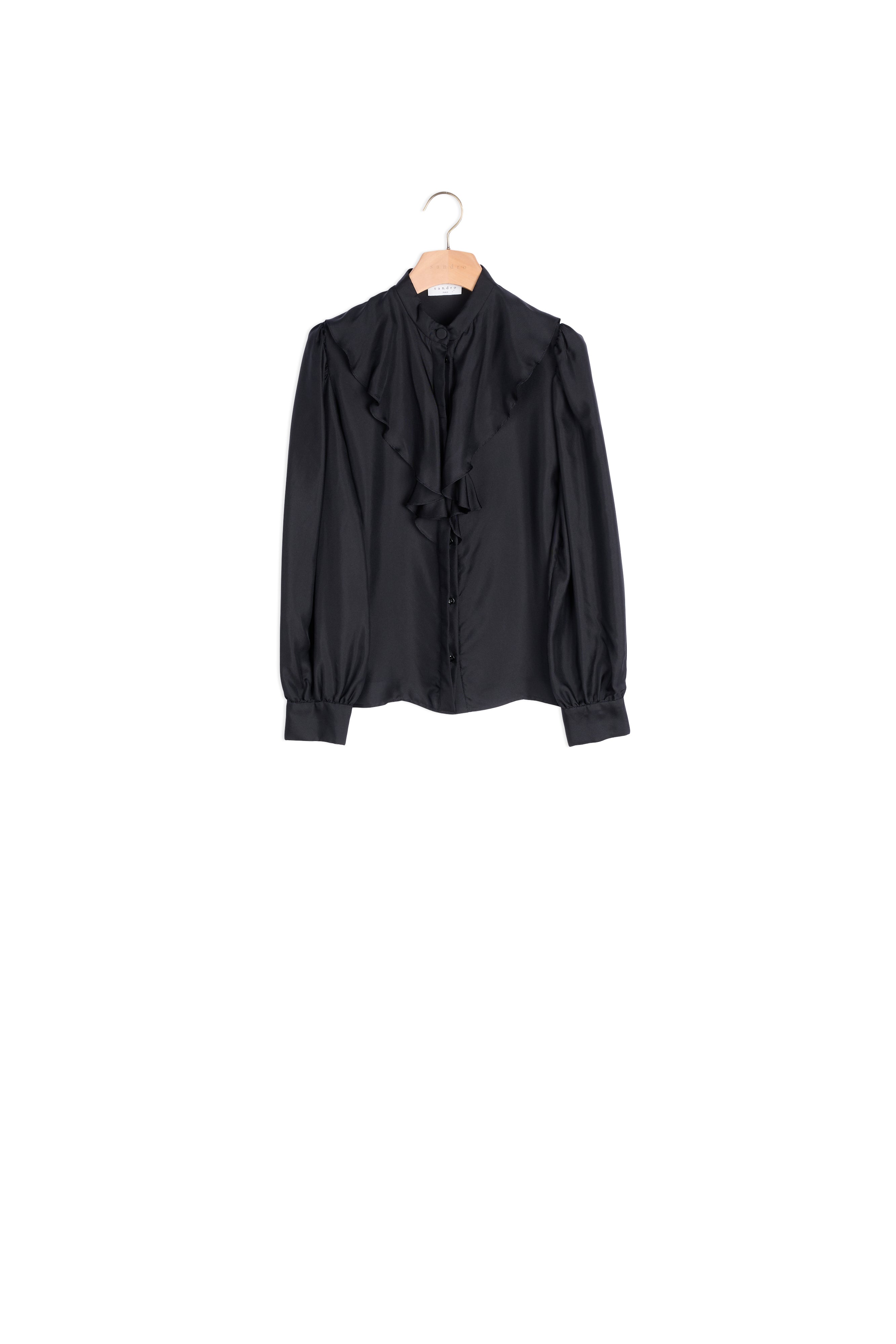 Chemise en soie à col jabot Faume - seconde main