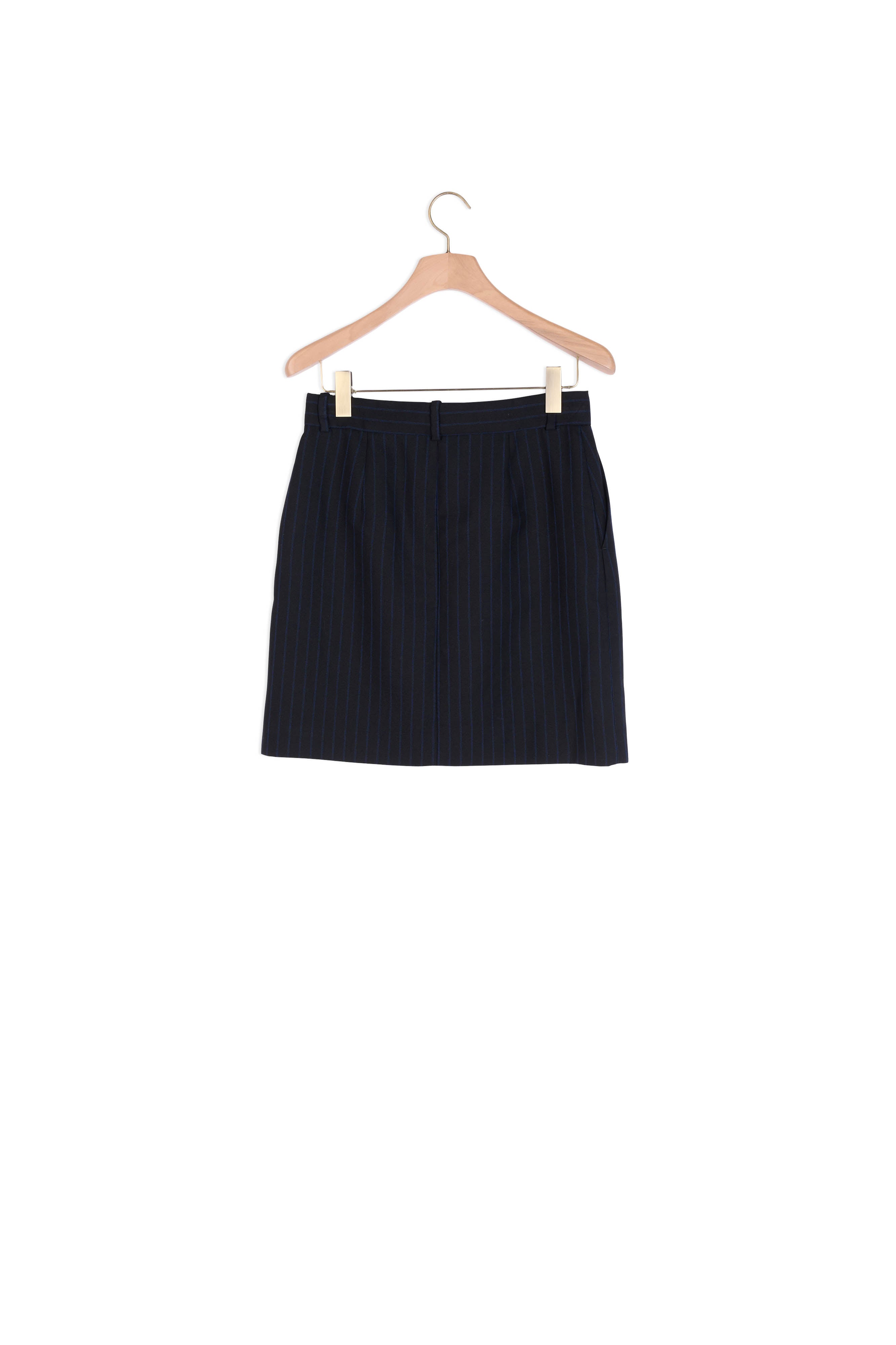 Jupe courte de tailleur à fines rayures Faume - seconde main