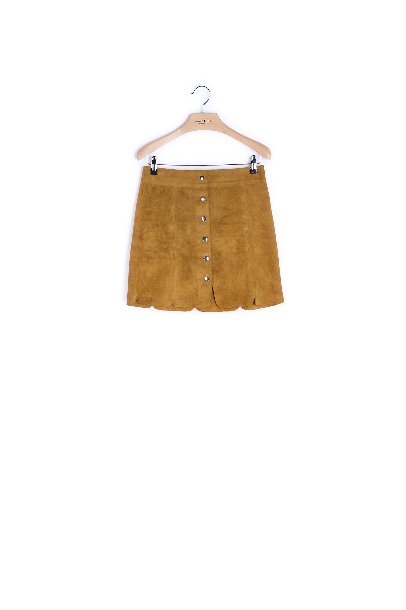 Jupe Cuir Velours - 36 Faume - seconde main