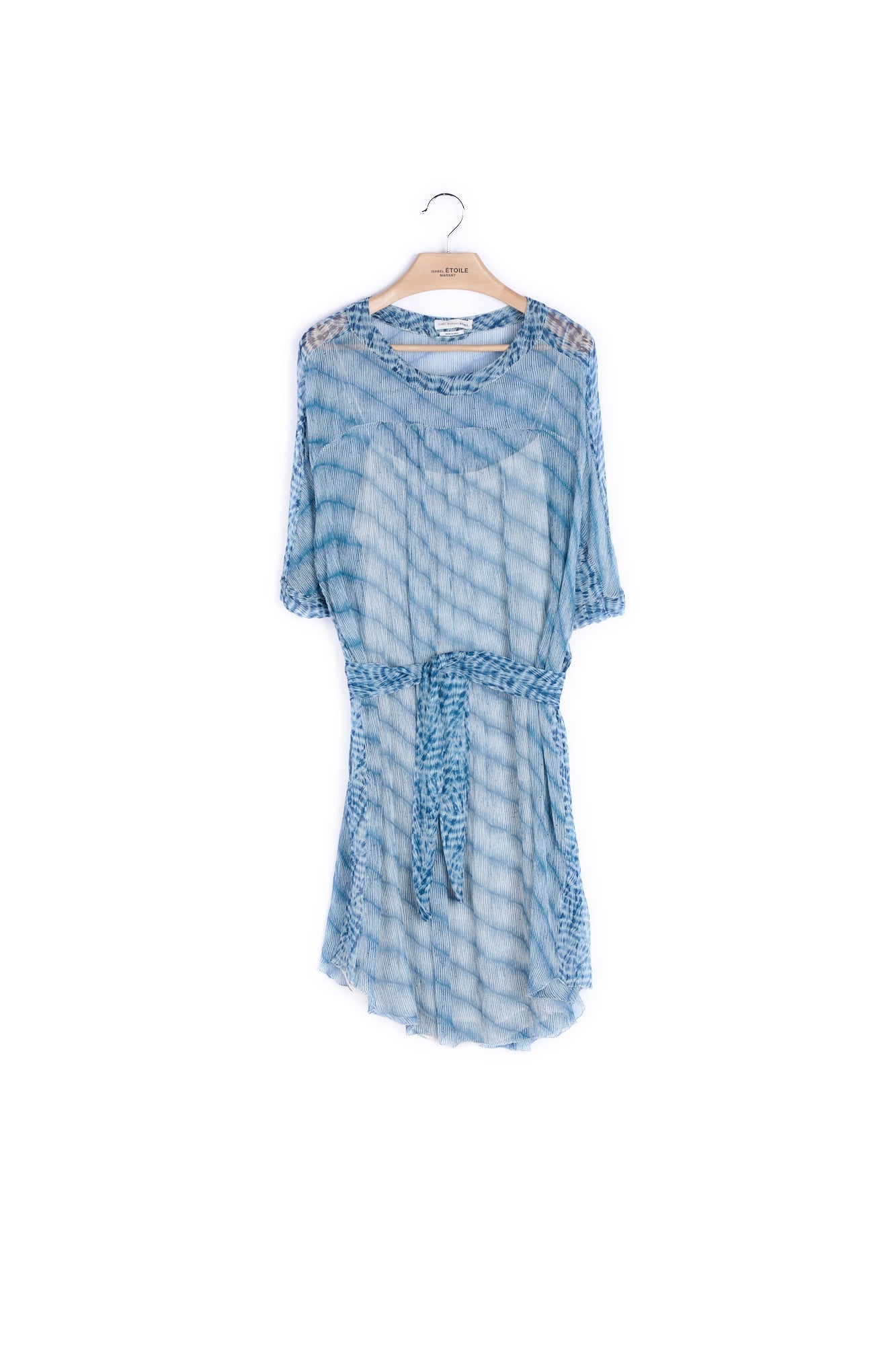 Robe en voile courte demi-manches - 38 Faume - seconde main