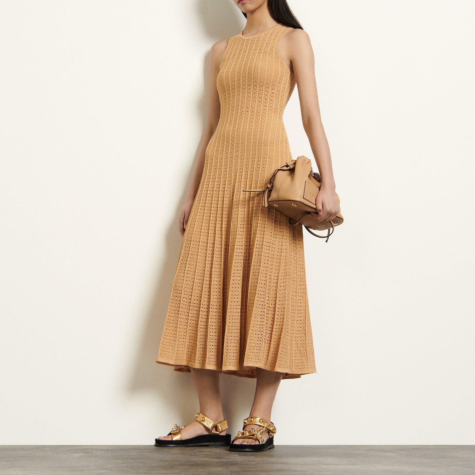 Robe longue en pointelle fantaisie Faume - seconde main