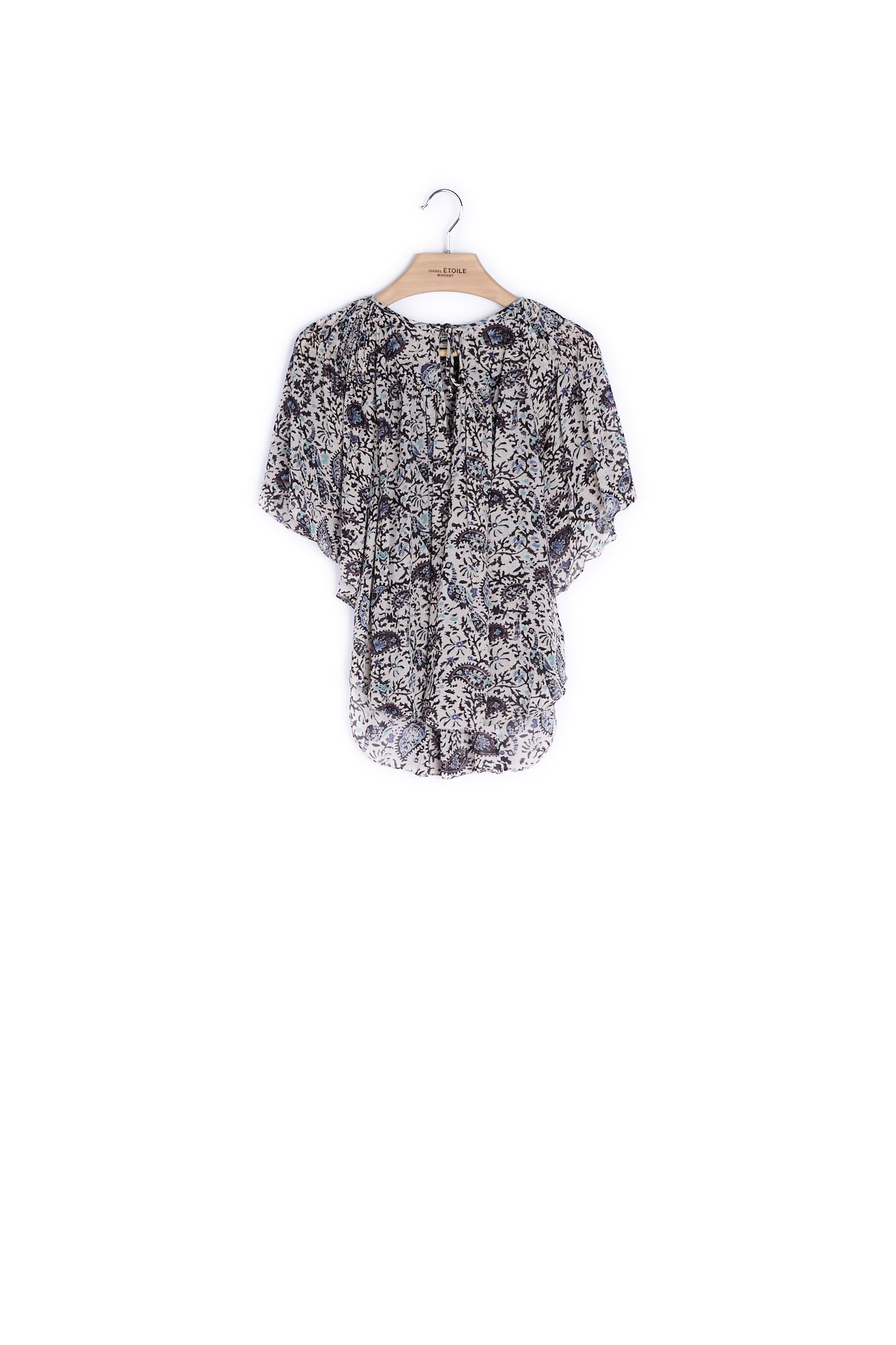 Haut fluide col rond manches courtes - 36 Faume - seconde main